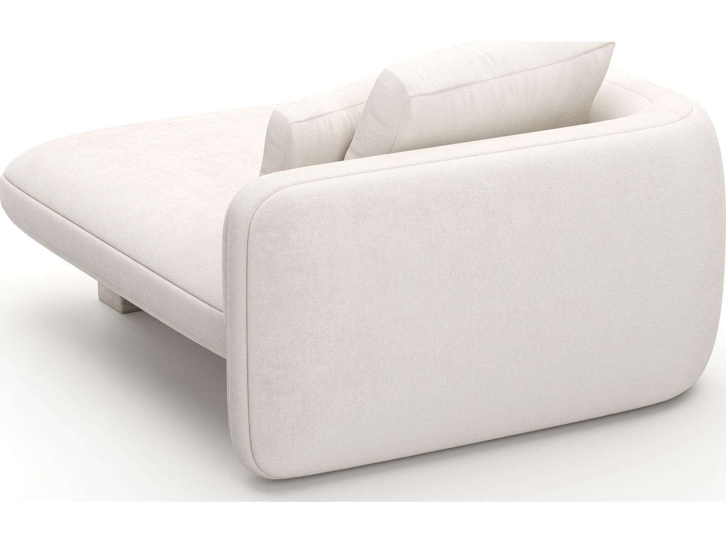 Caracole Overlap White Upholstered Chaise