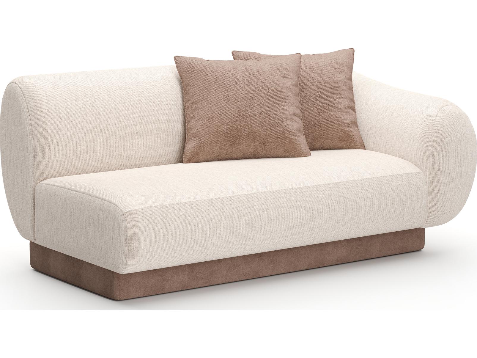 Caracole Seta Beige Upholstered Loveseat