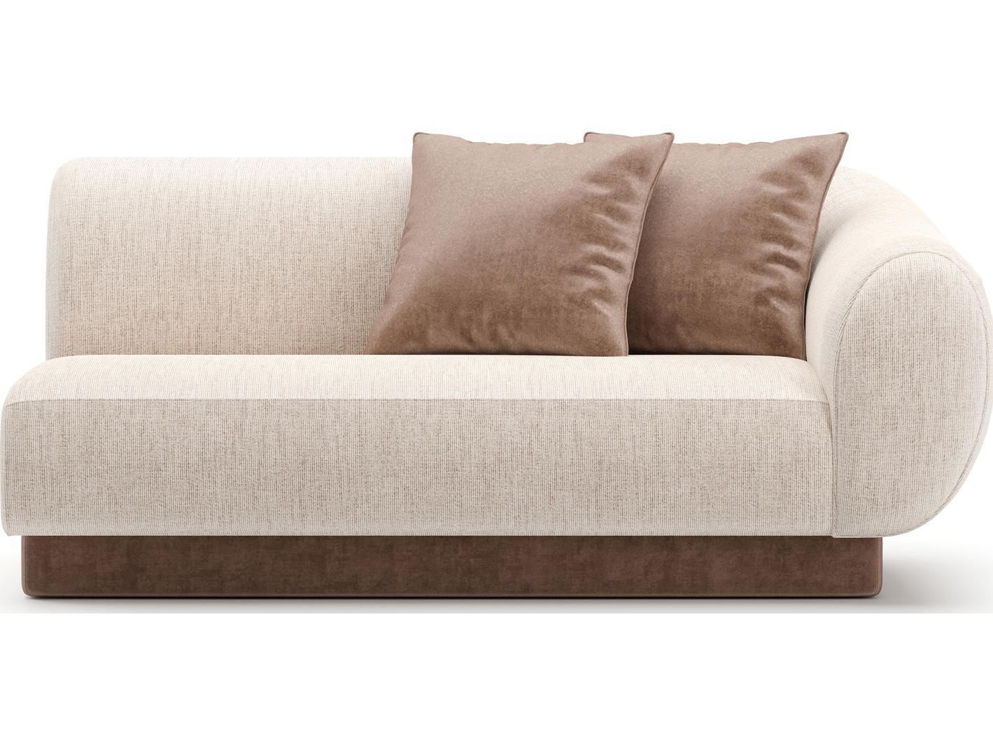 Caracole Seta Beige Upholstered Loveseat