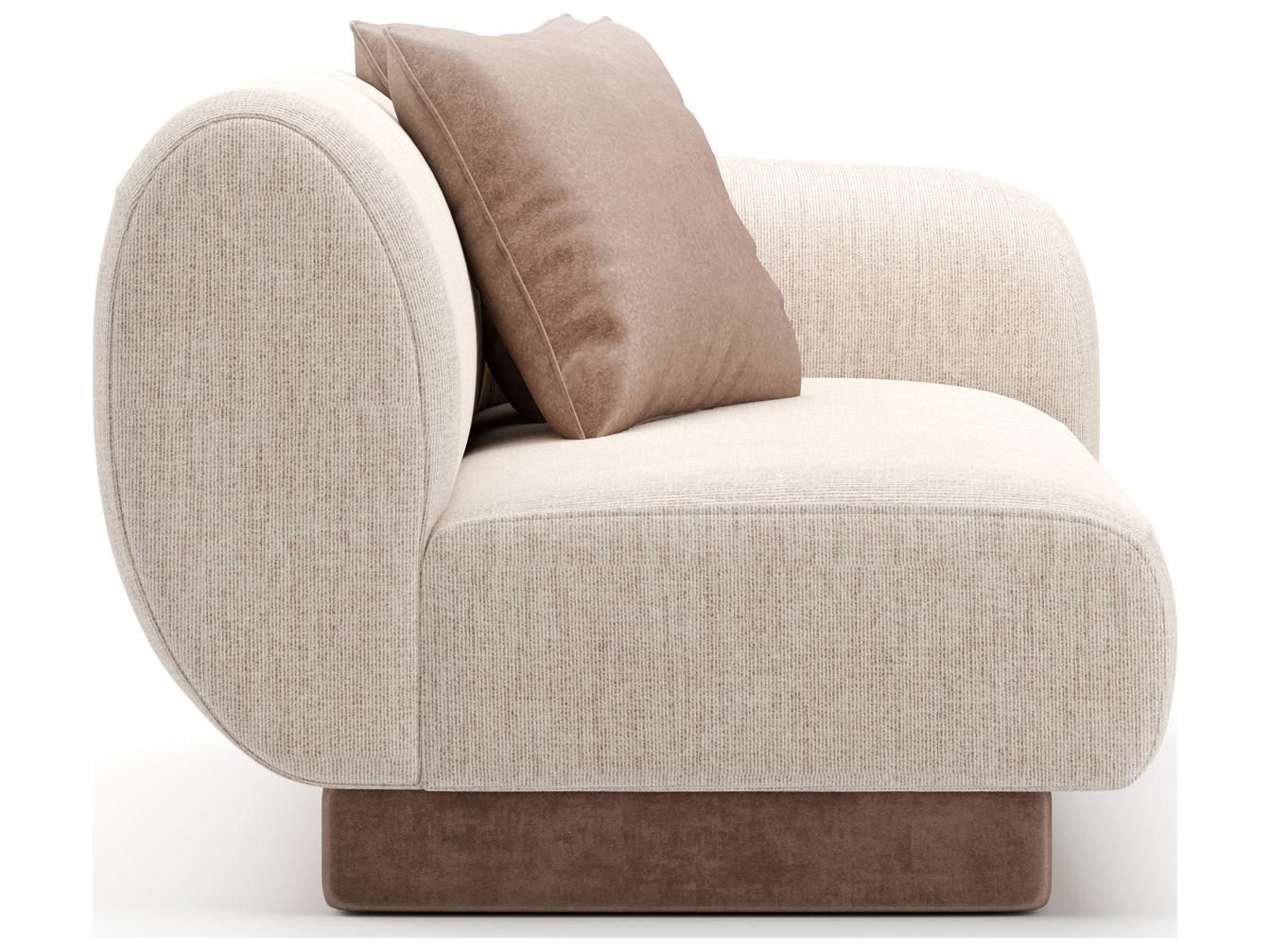 Caracole Seta Beige Upholstered Loveseat