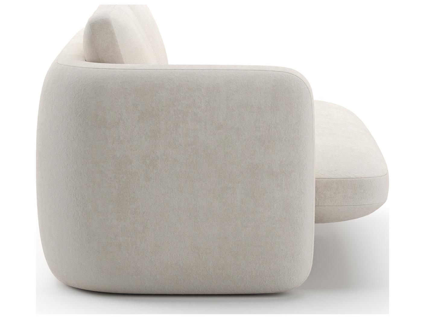 Caracole Overlap White Upholstered Loveseat