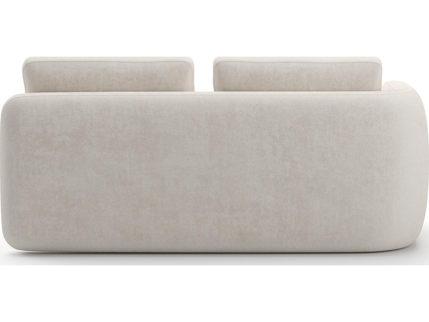 Caracole Overlap White Upholstered Loveseat