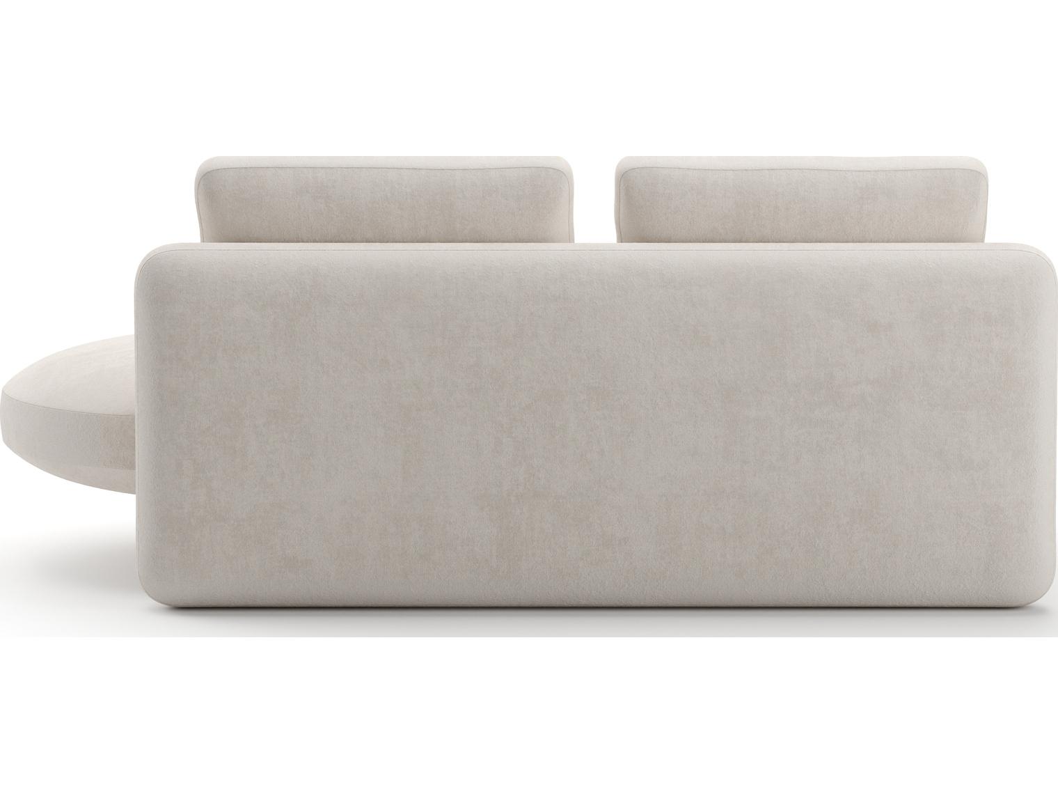 Caracole Overlap White Upholstered Loveseat