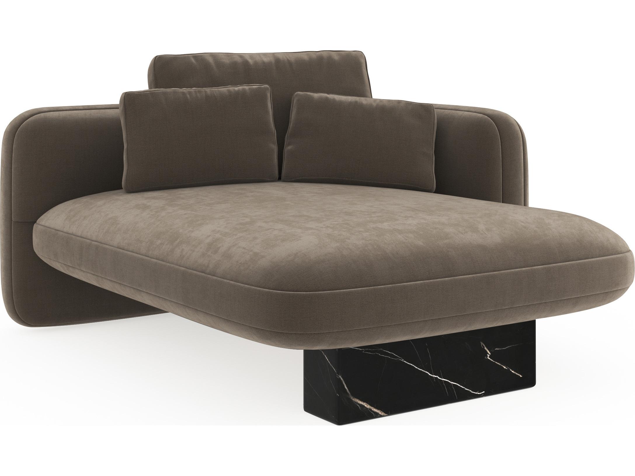 Caracole Overlap Brown Upholstered Chaise