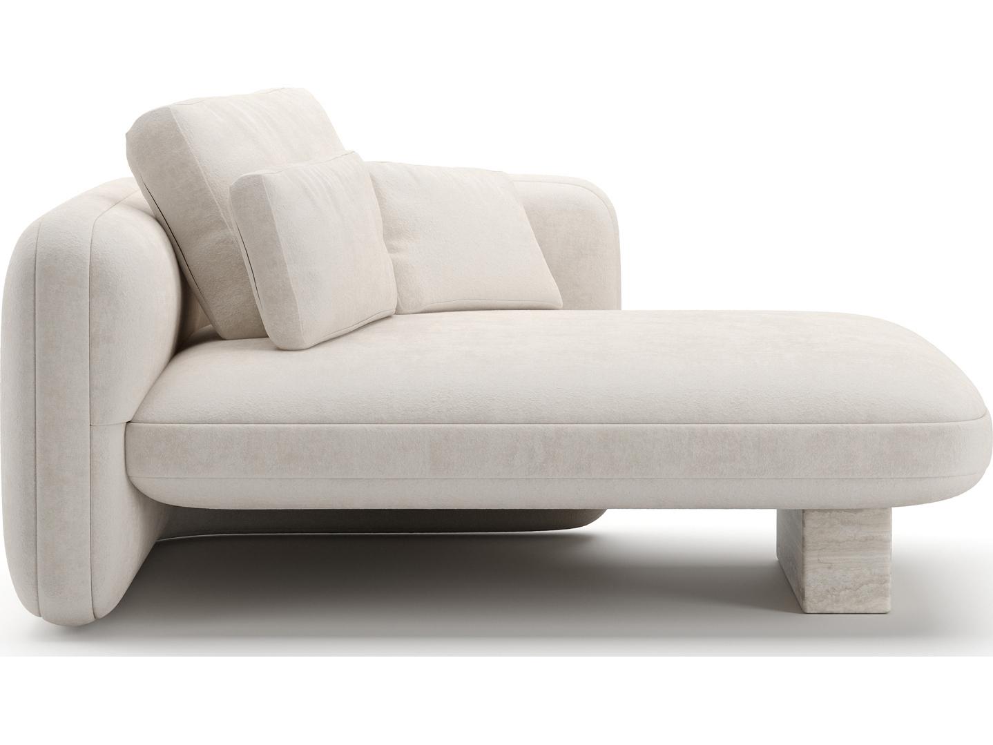 Caracole Overlap White Upholstered Chaise