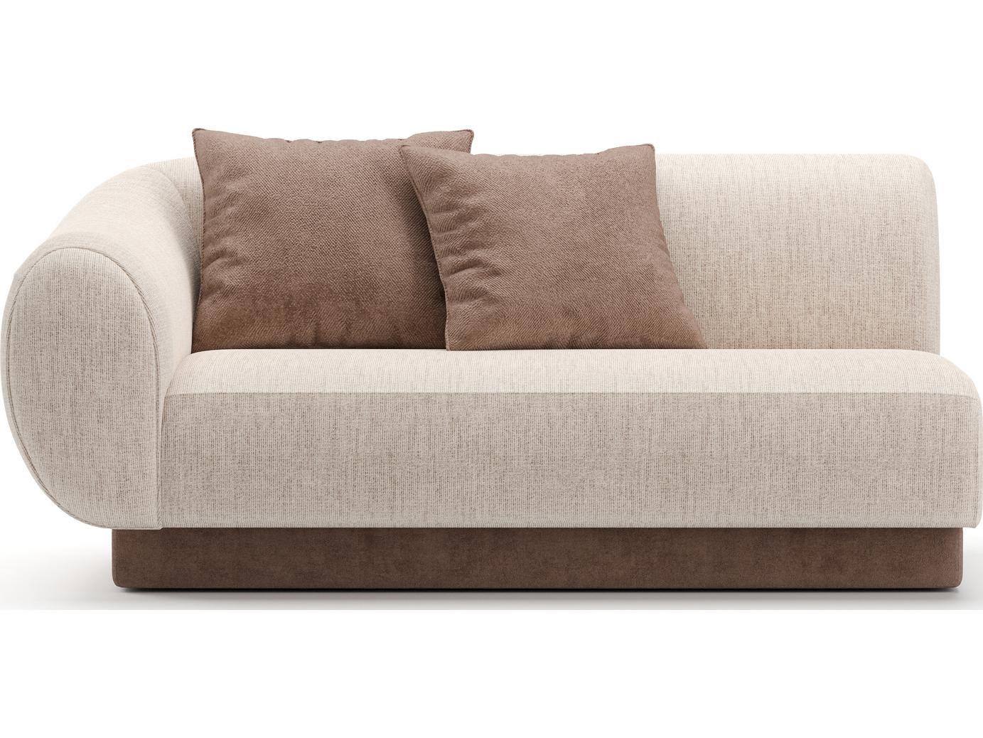 Caracole Seta Beige Upholstered Loveseat