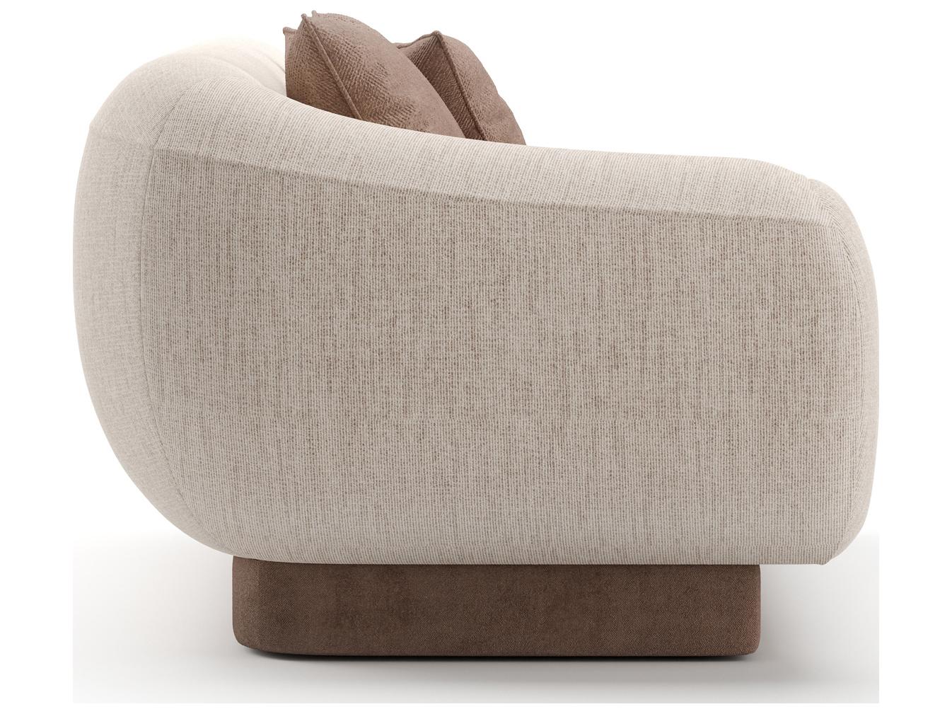 Caracole Seta Beige Upholstered Loveseat