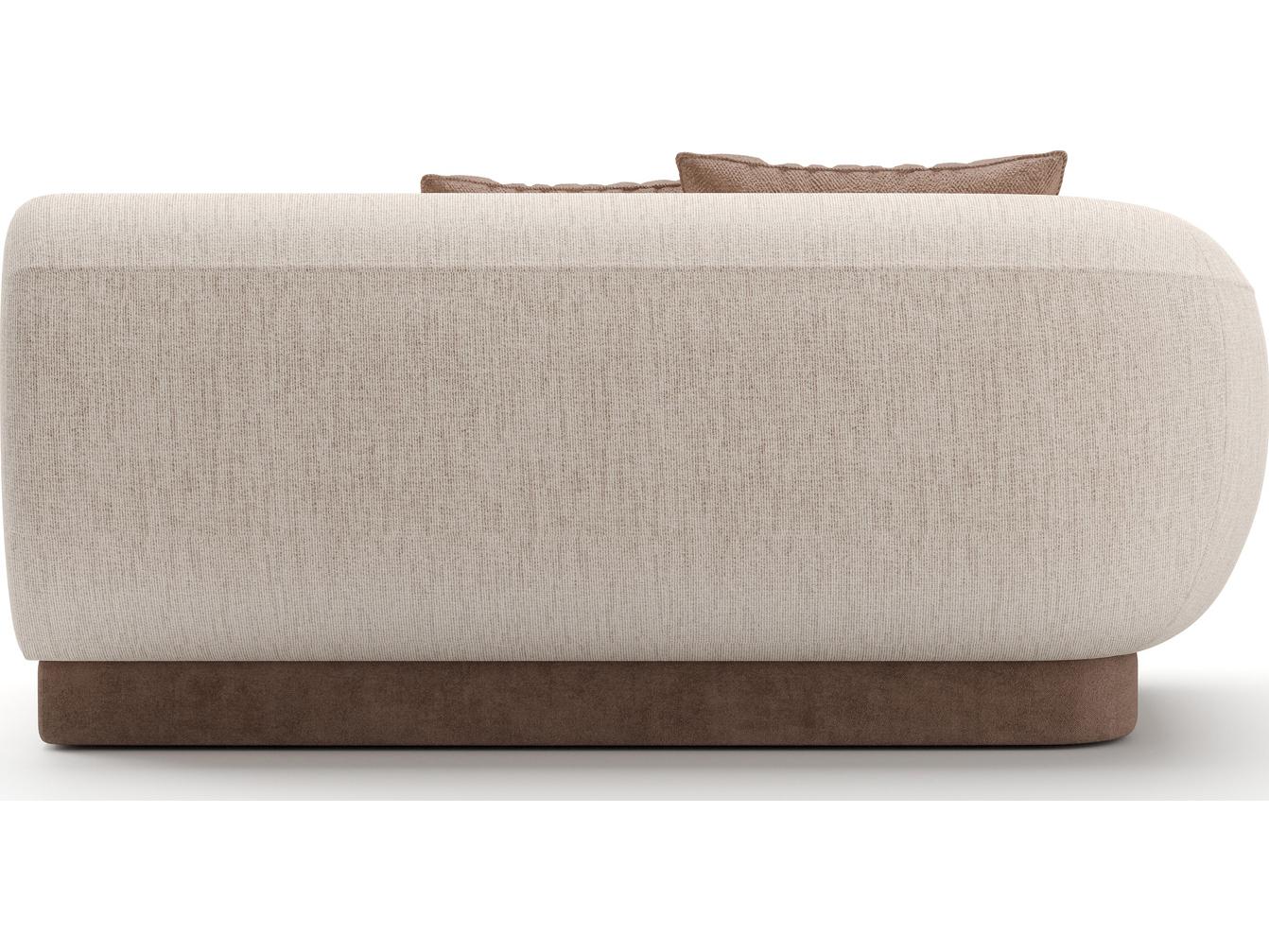 Caracole Seta Beige Upholstered Loveseat