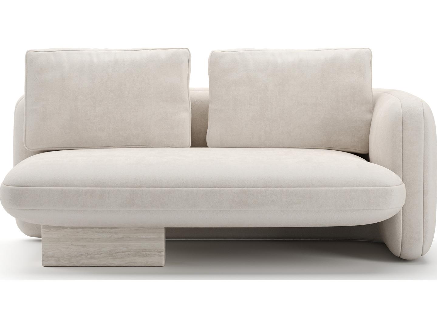 Caracole Overlap White Upholstered Loveseat
