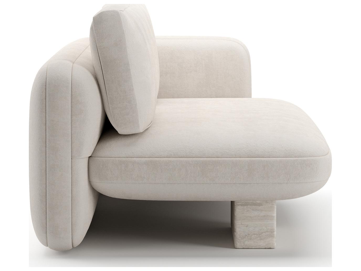 Caracole Overlap White Upholstered Loveseat