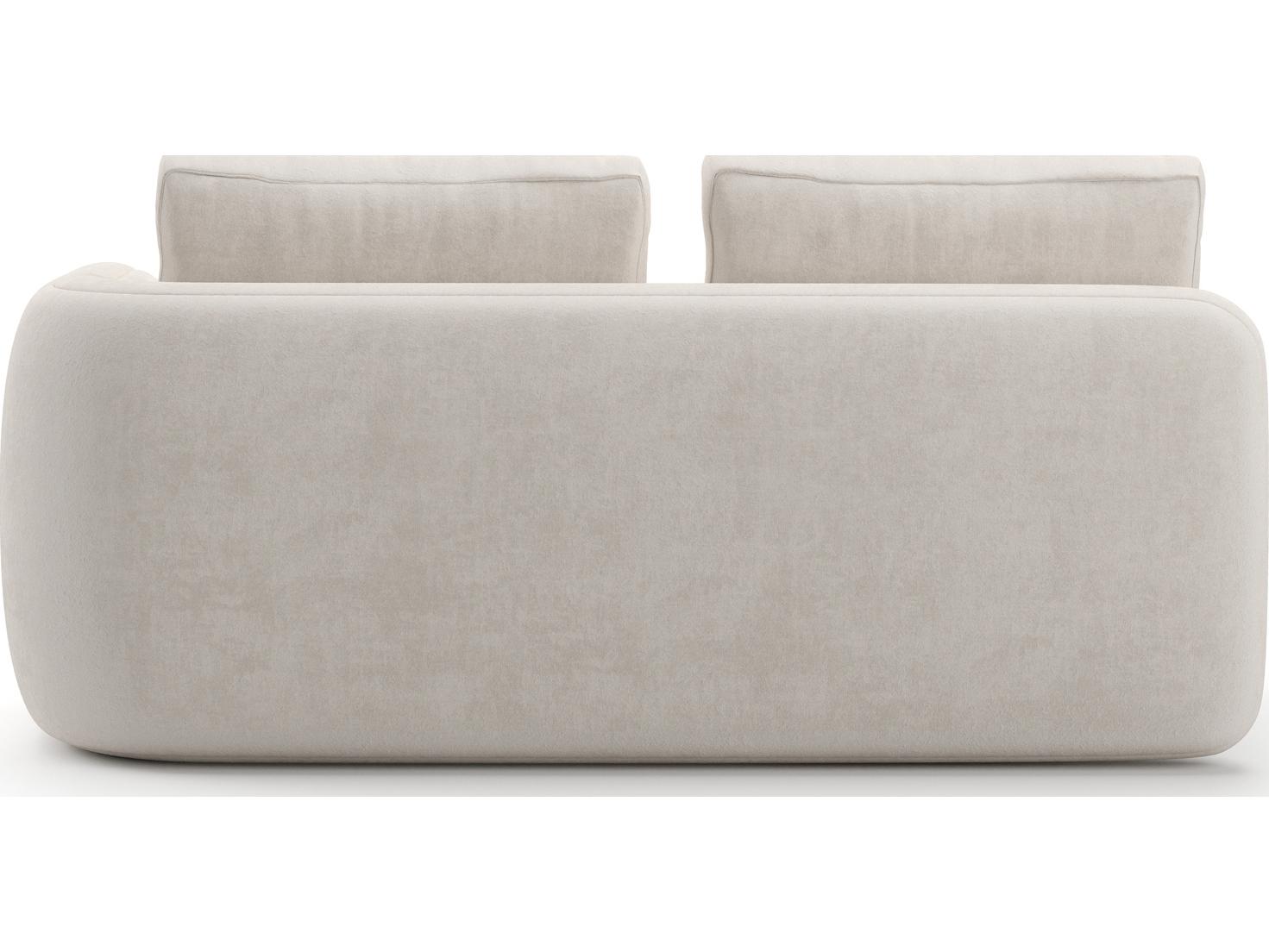 Caracole Overlap White Upholstered Loveseat
