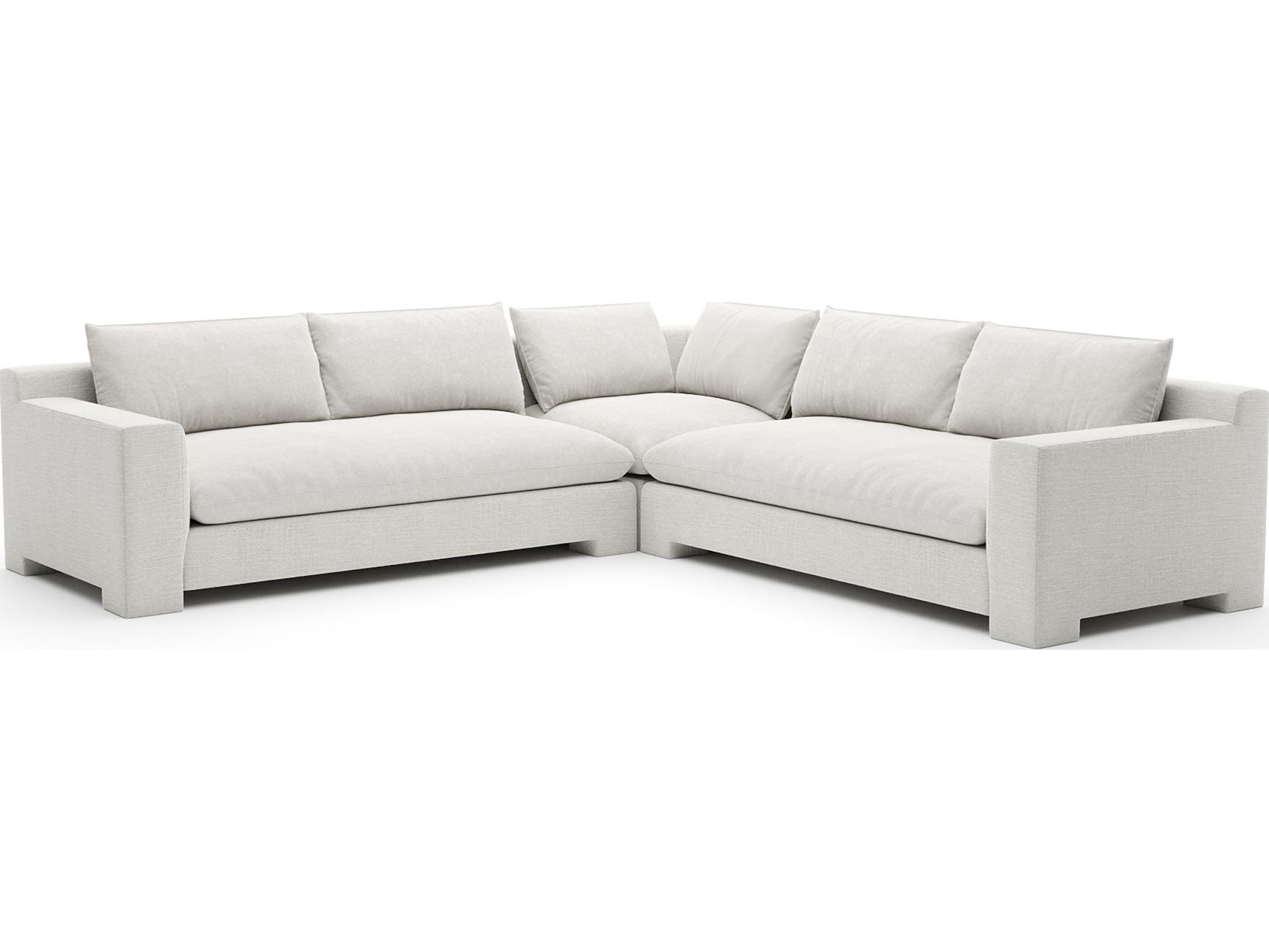 Caracole Devon White Upholstered Sectional Sofa