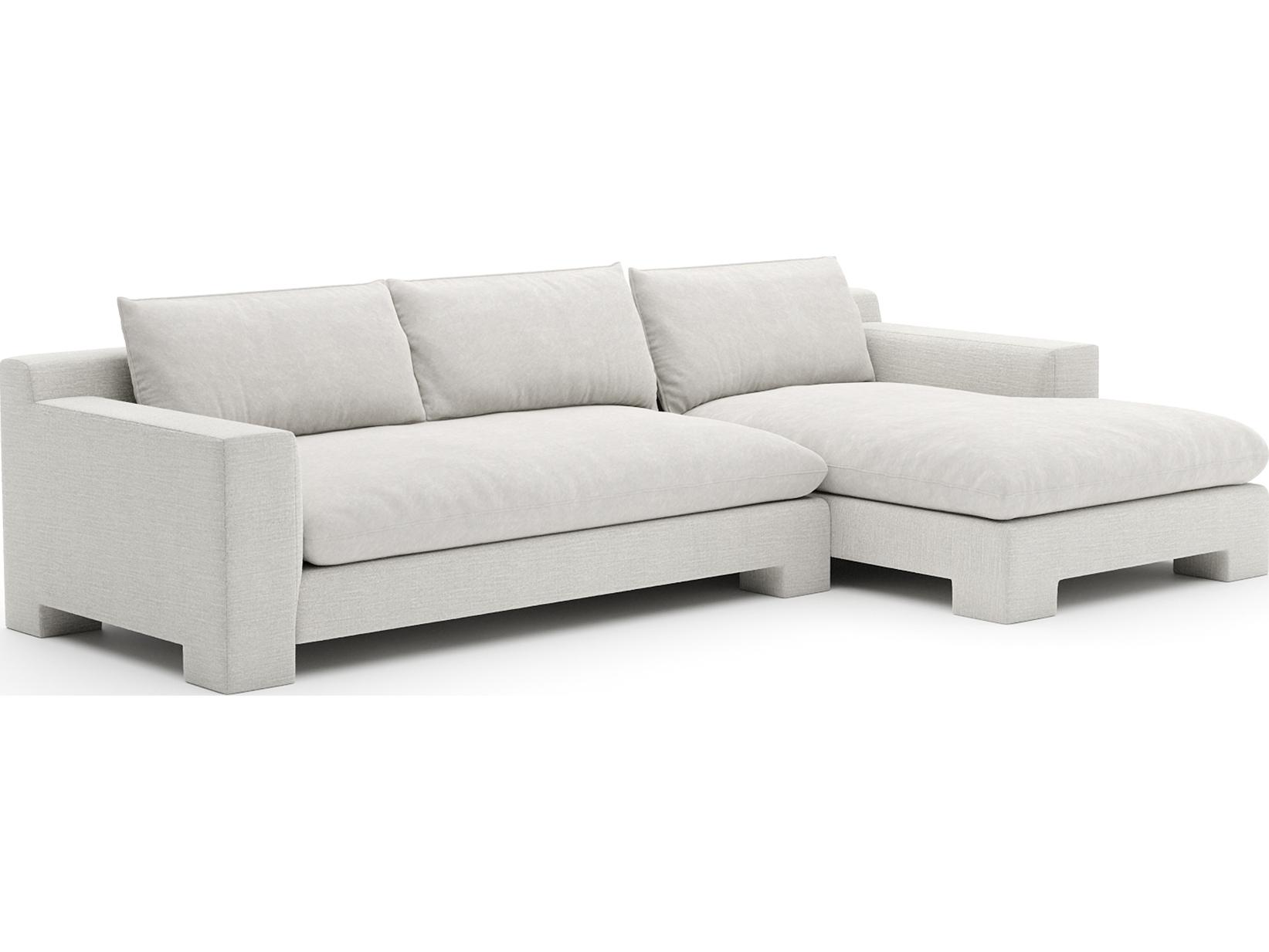 Caracole Devon White Upholstered Sectional Sofa