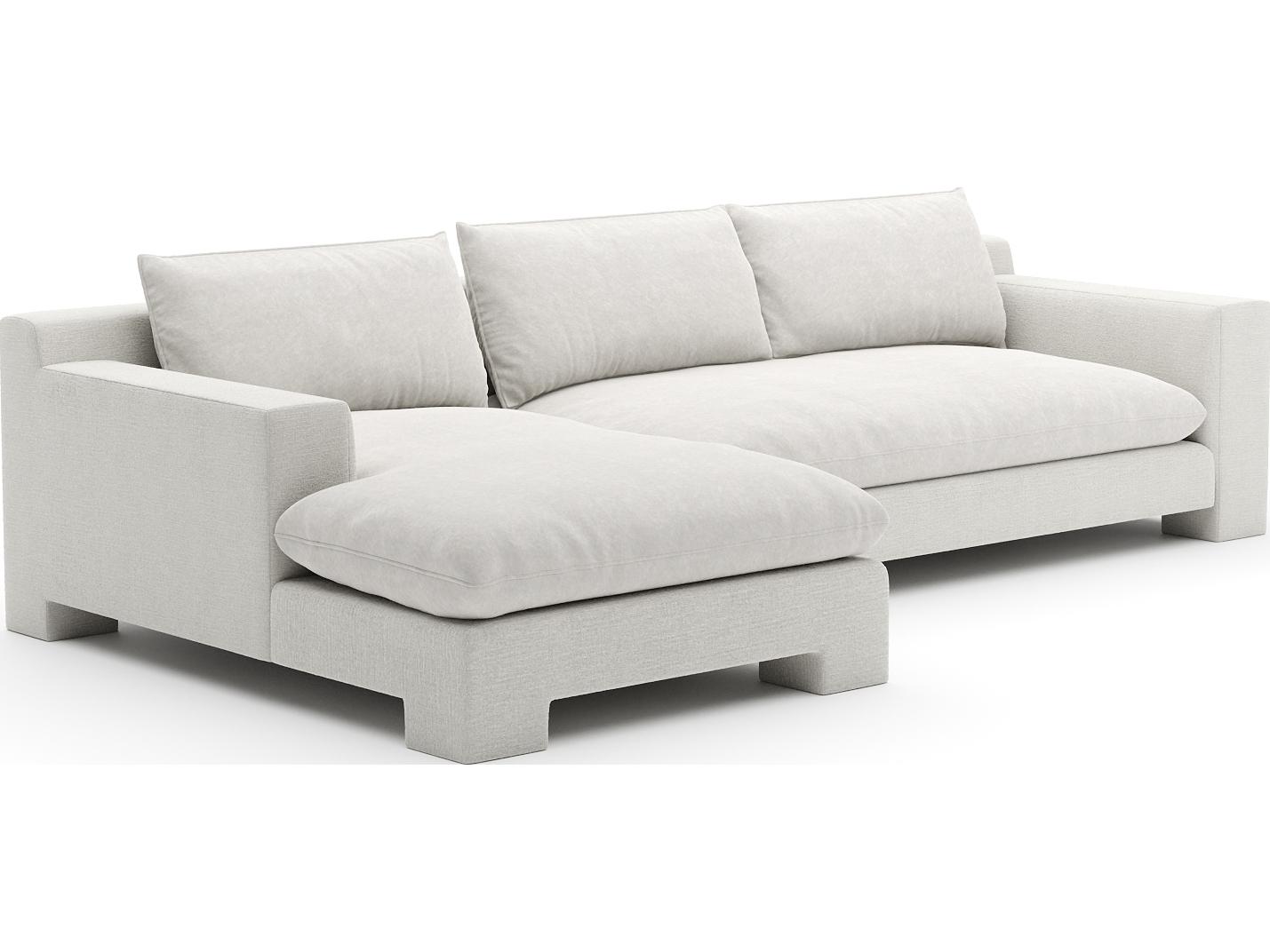 Caracole Devon White Upholstered Sectional Sofa