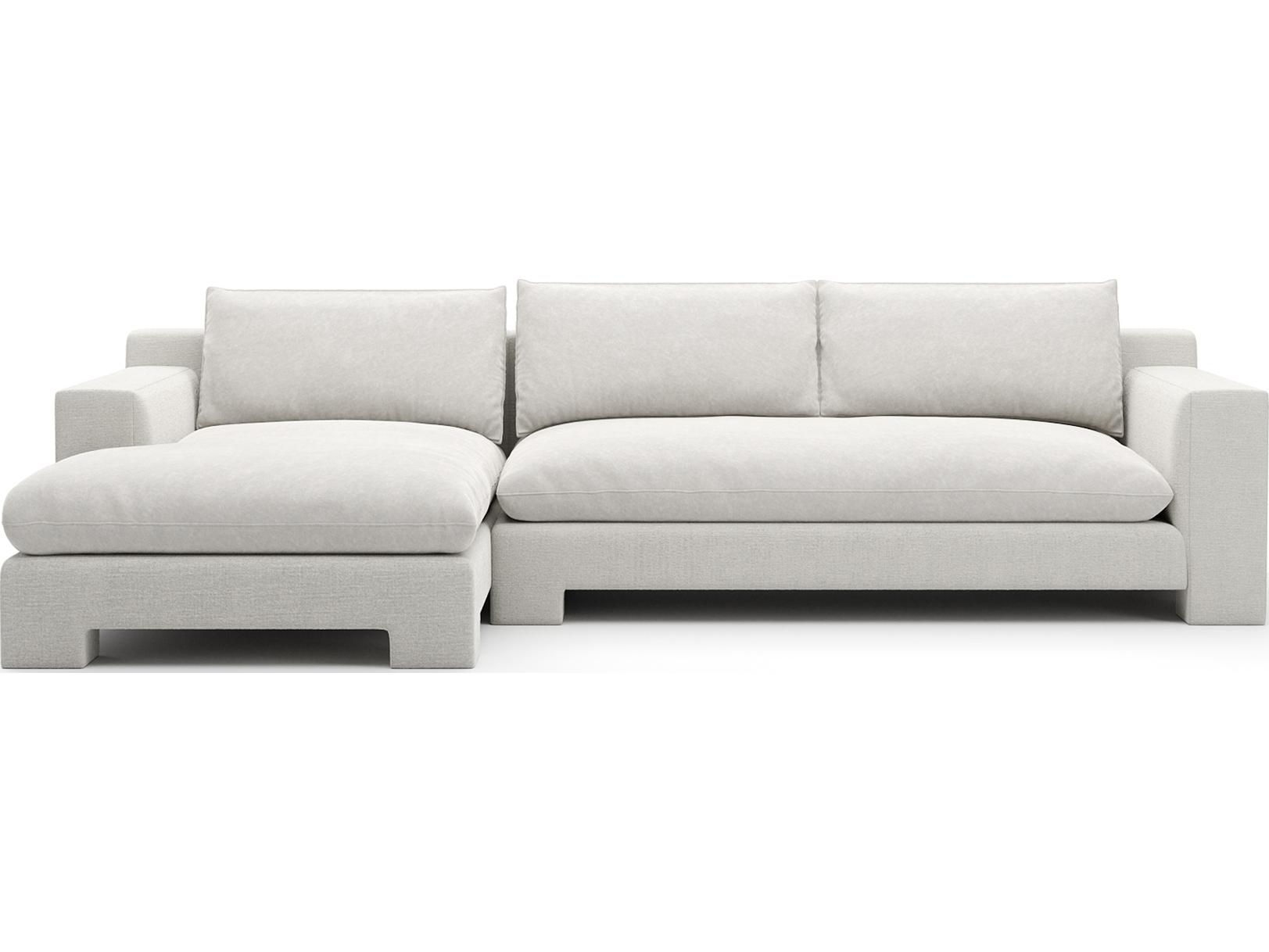 Caracole Devon White Upholstered Sectional Sofa