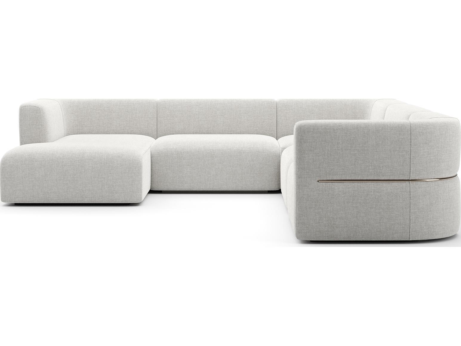 Caracole Rhythm White Upholstered Sectional Sofa