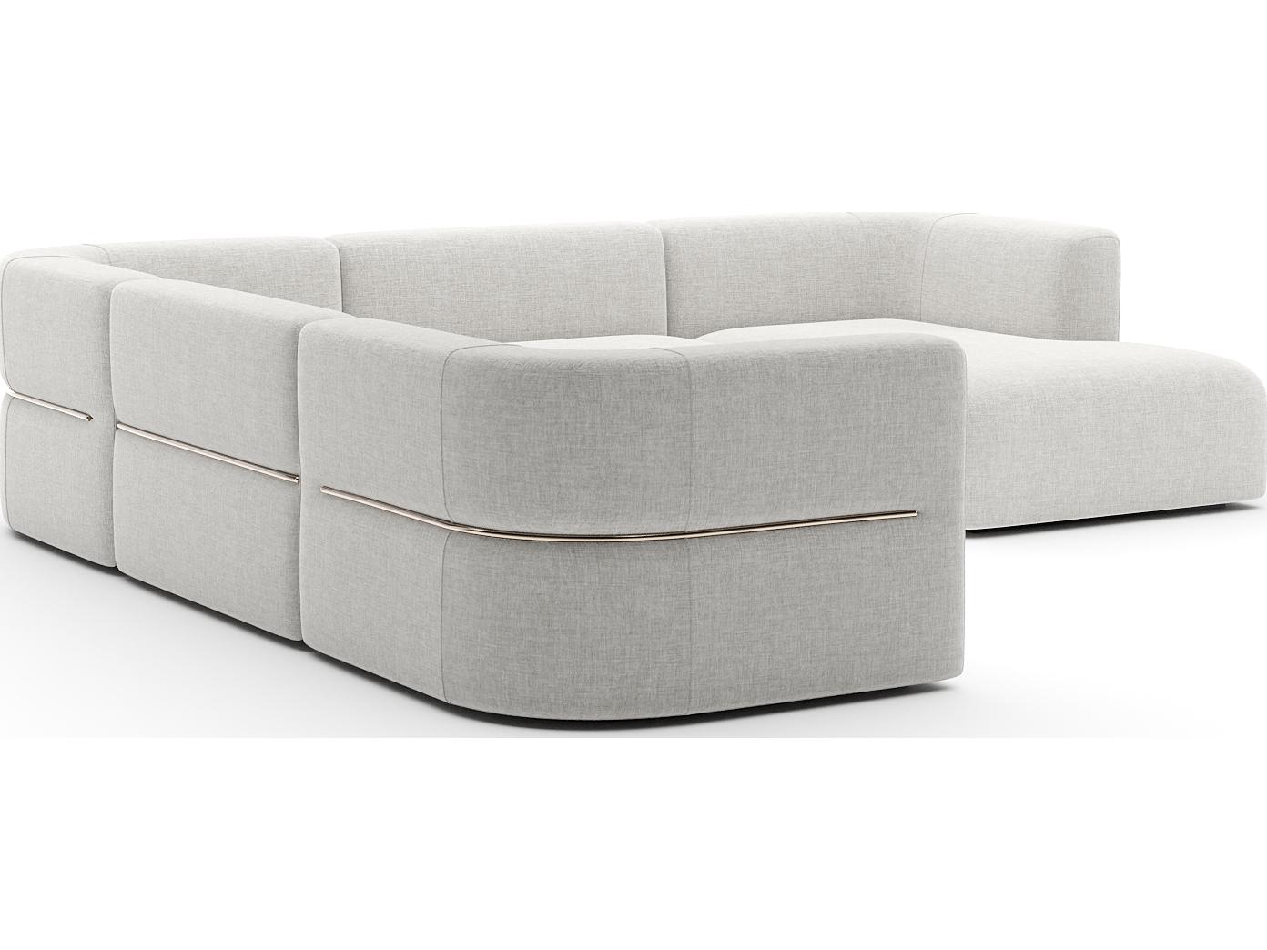 Caracole Rhythm White Upholstered Sectional Sofa