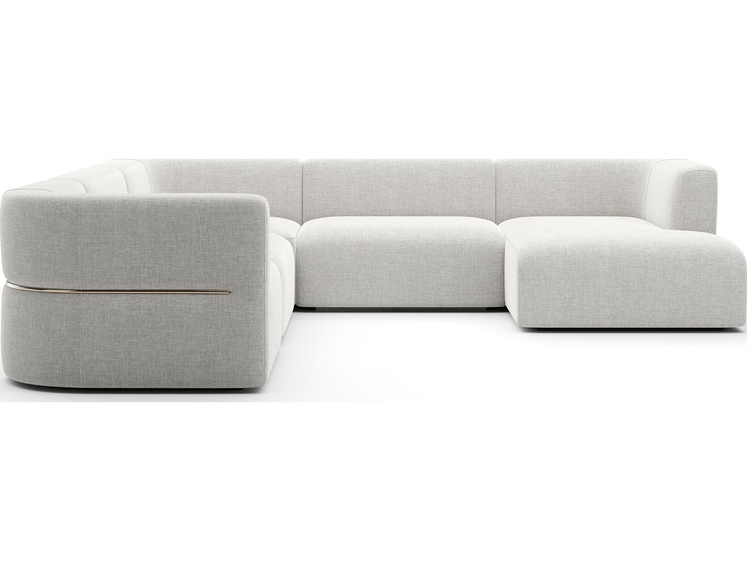 Caracole Rhythm White Upholstered Sectional Sofa
