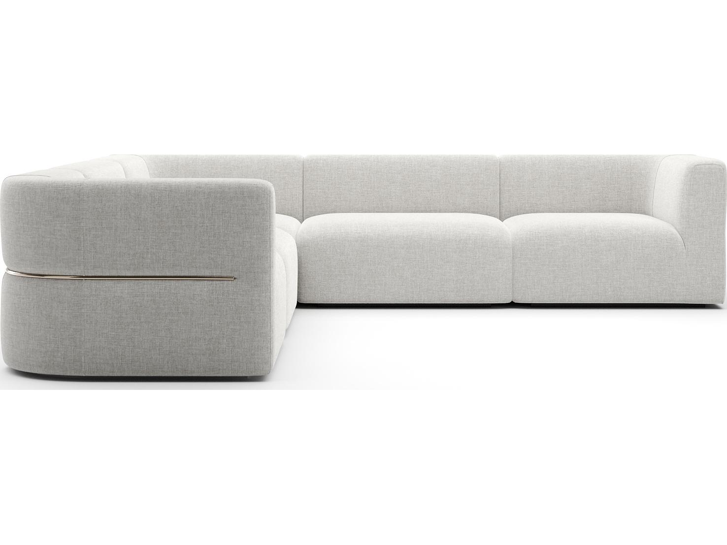 Caracole Rhythm White Upholstered Sectional Sofa