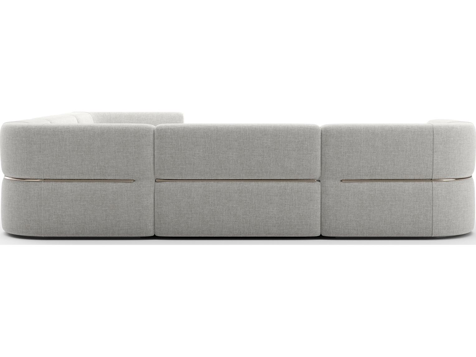 Caracole Rhythm White Upholstered Sectional Sofa