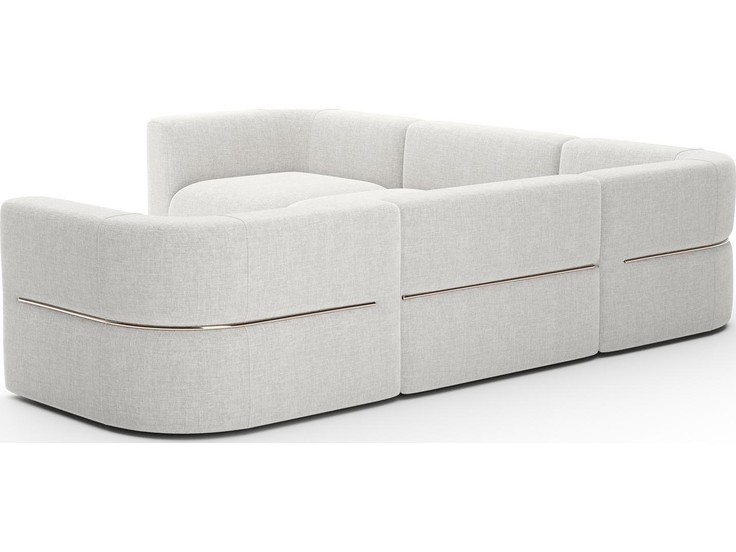 Caracole Rhythm White Upholstered Sectional Sofa