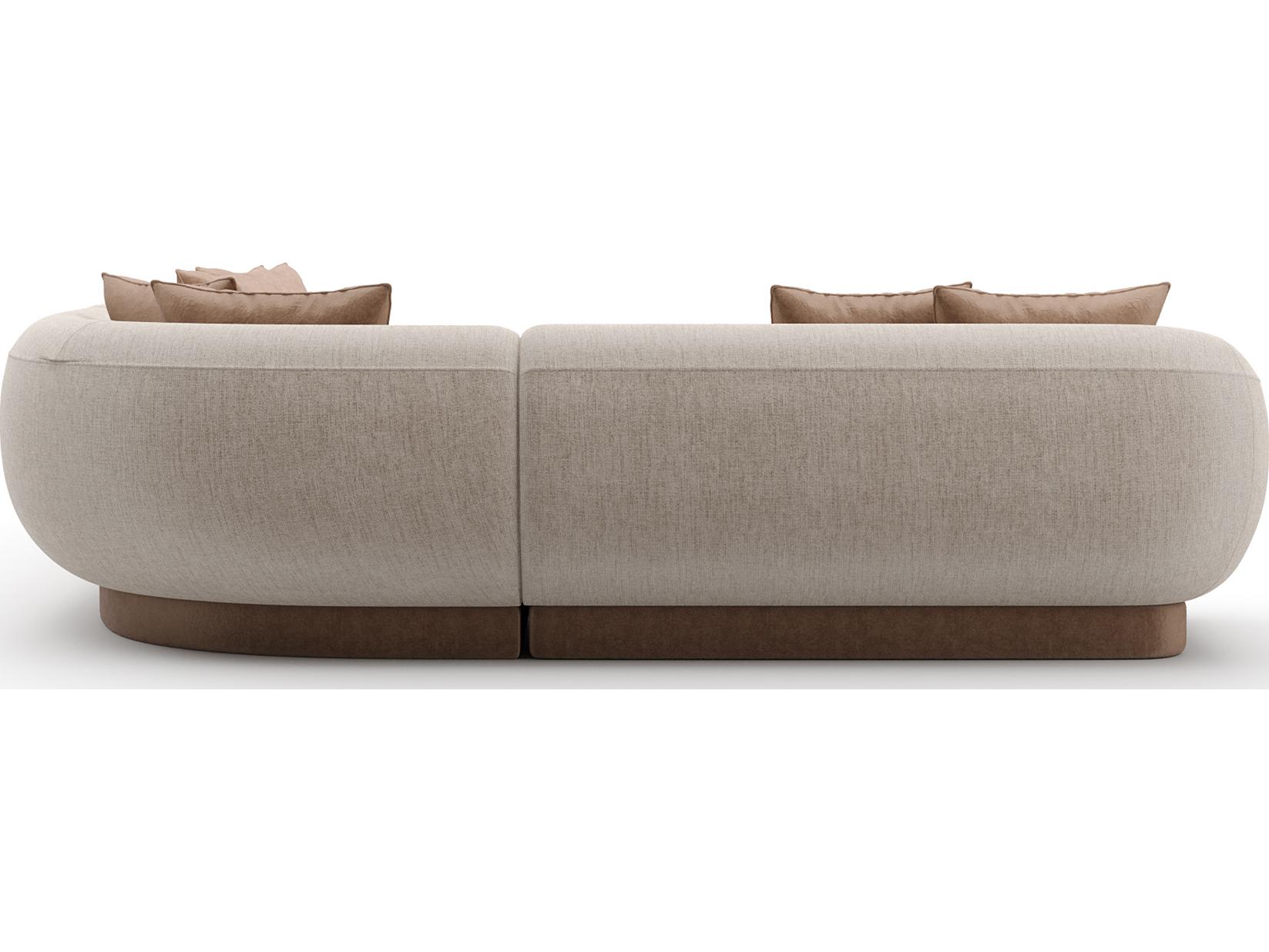 Caracole Seta Beige Upholstered Sectional Sofa