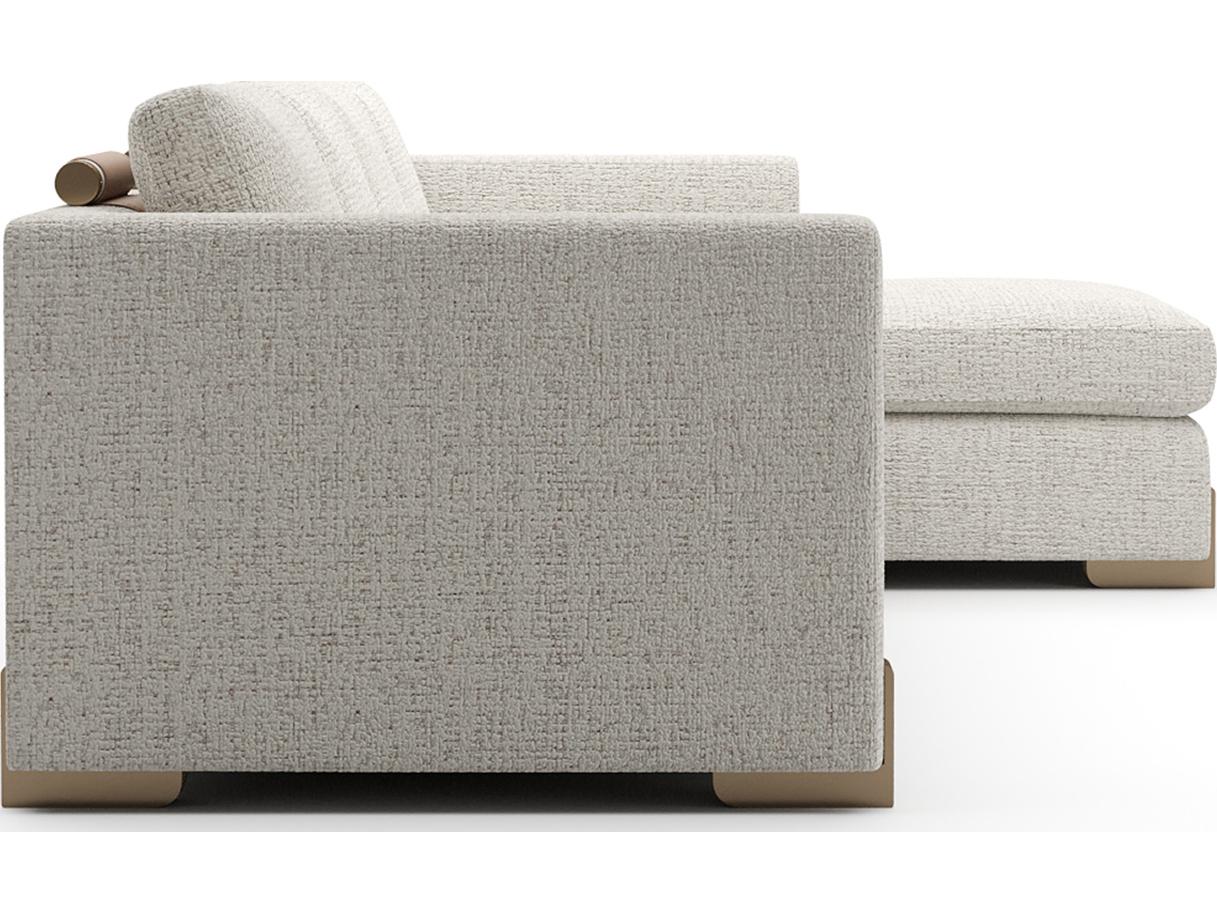 Caracole Counter Balance Cream Upholstered Sectional Sofa