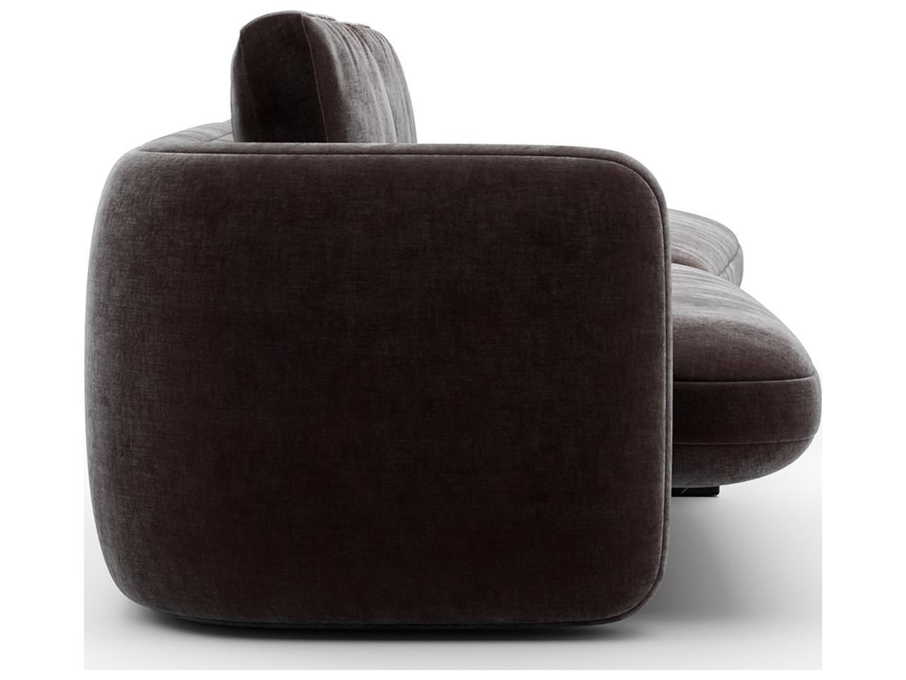 Caracole Overlap Brown Upholstered Sectional Sofa