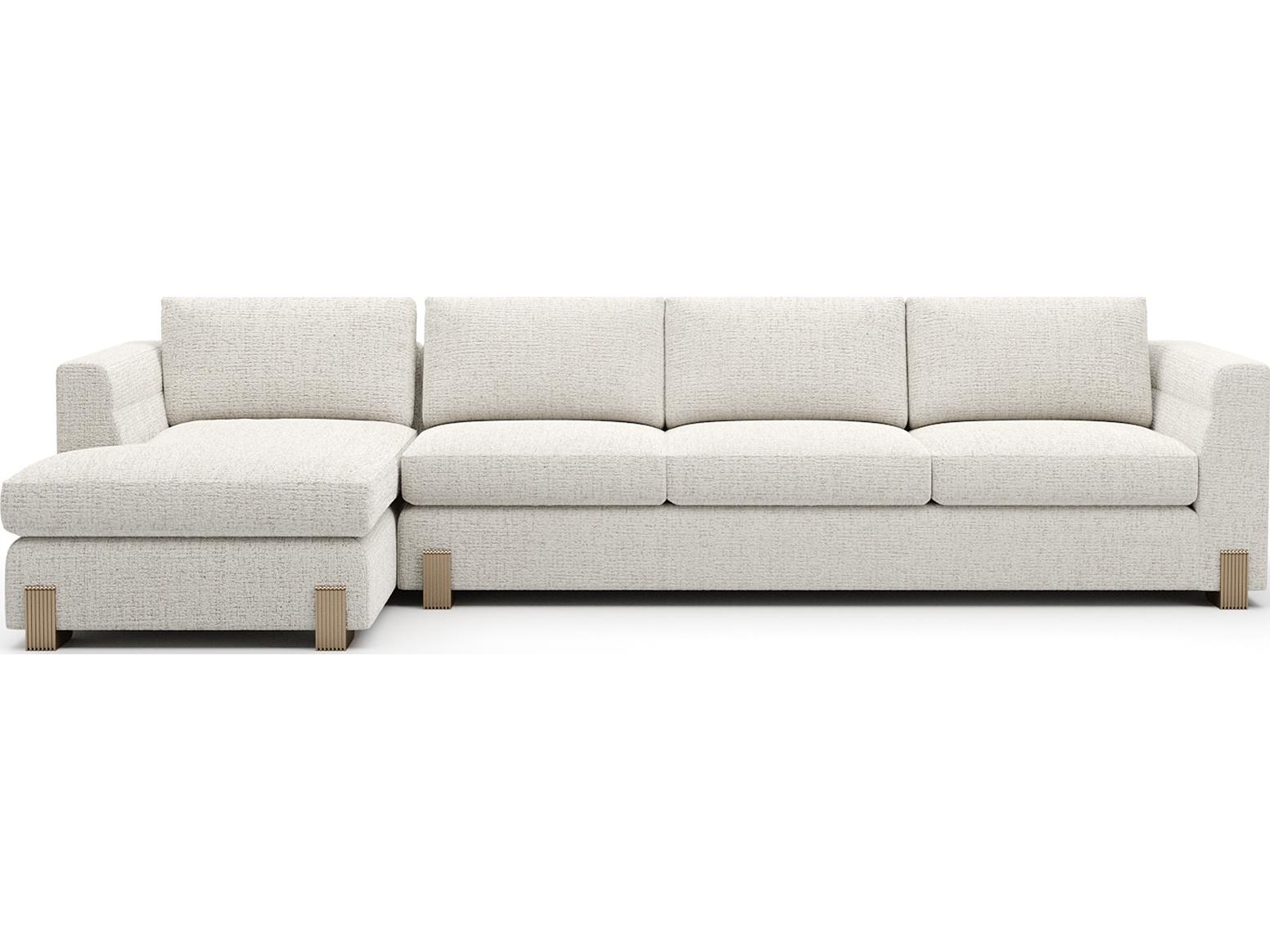 Caracole Counter Balance Cream Upholstered Sectional Sofa