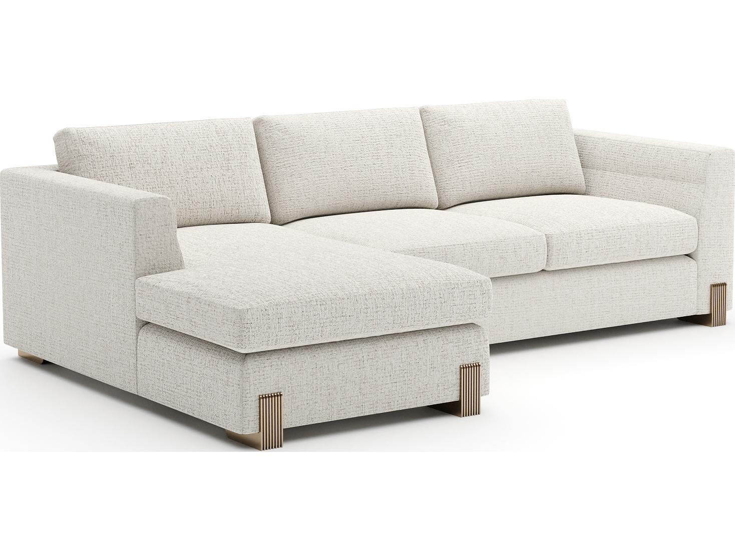 Caracole Counter Balance Cream Upholstered Sectional Sofa