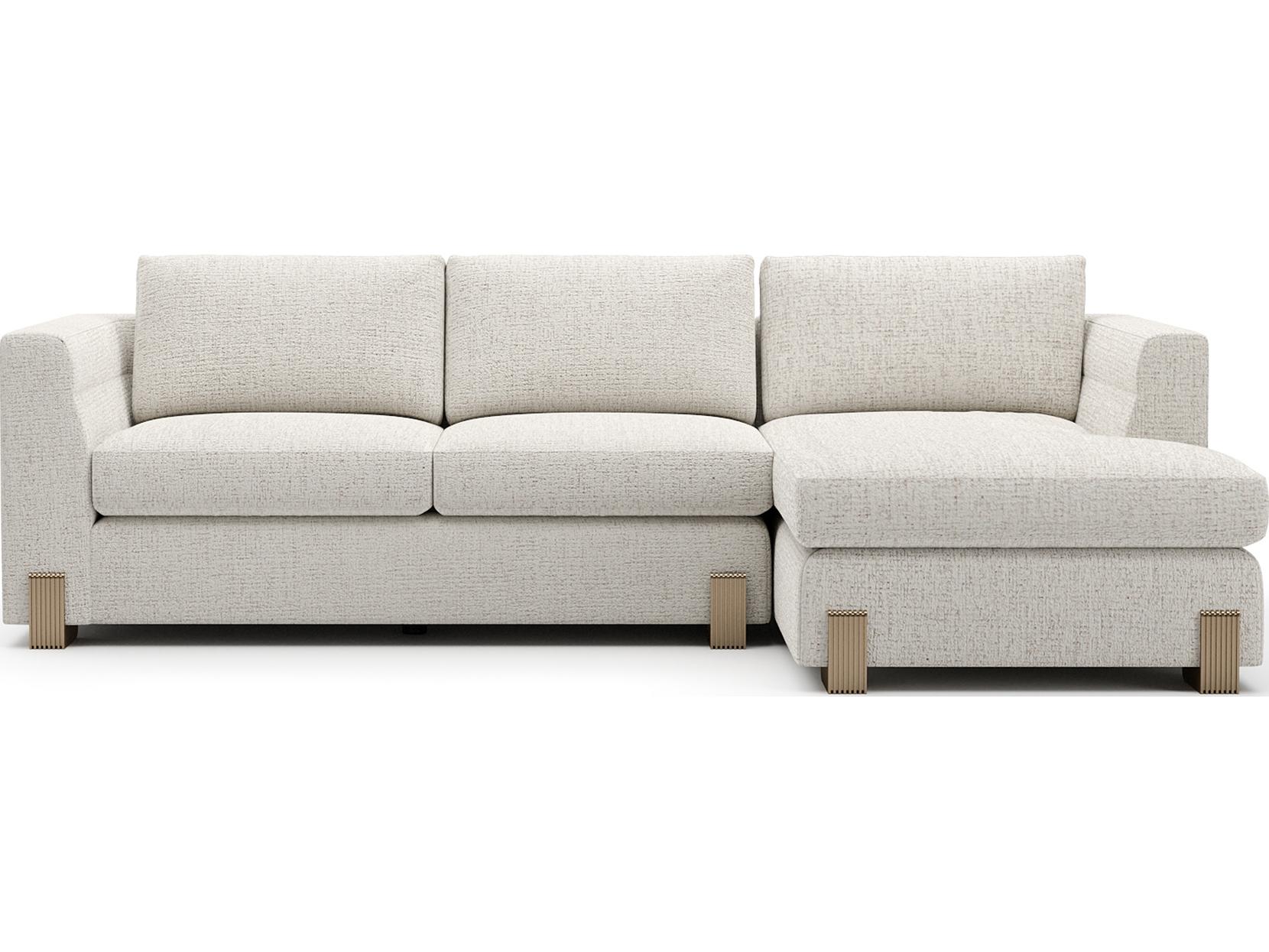 Caracole Counter Balance Cream Upholstered Sectional Sofa