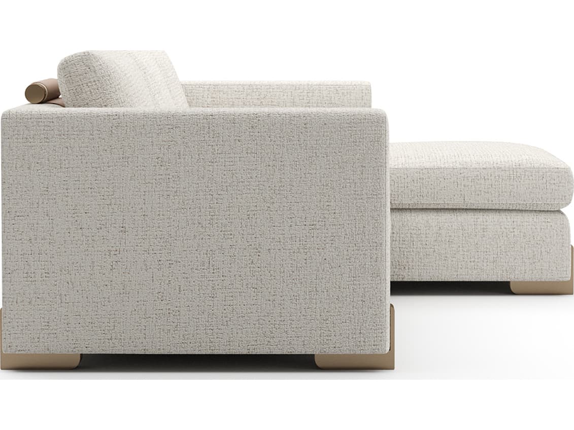 Caracole Counter Balance Cream Upholstered Sectional Sofa