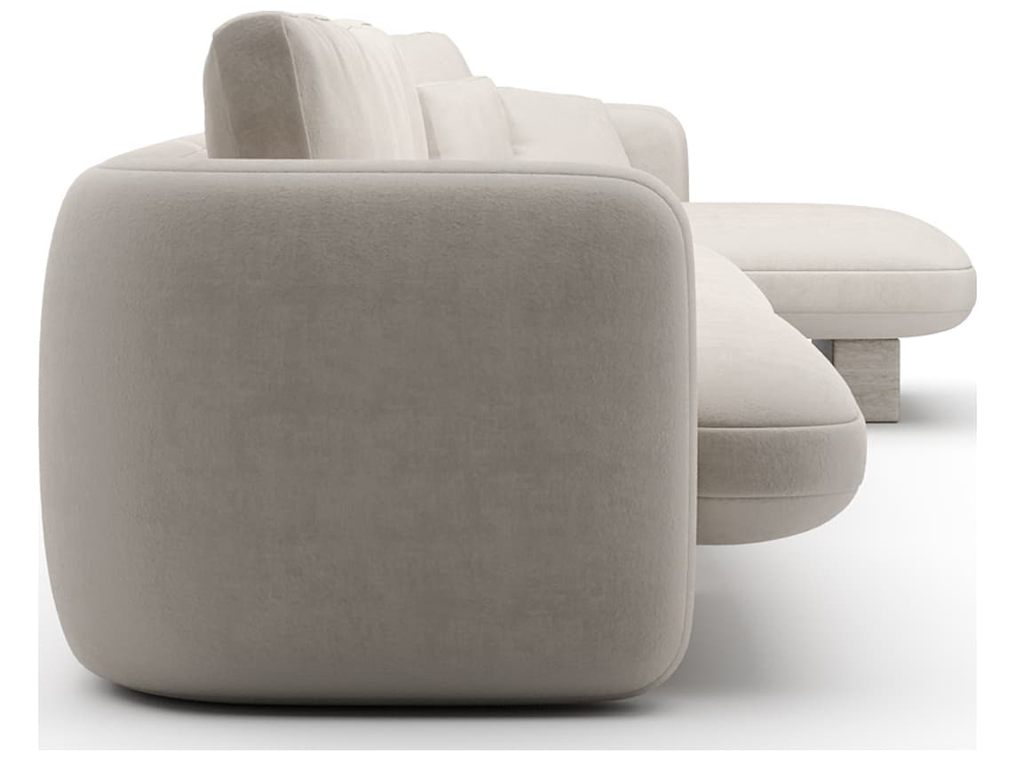 Caracole Overlap White Upholstered Sectional Sofa