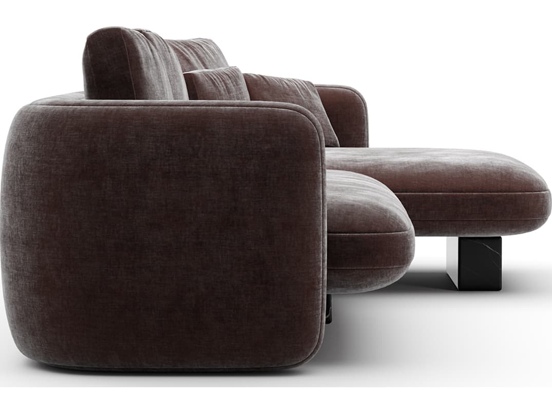 Caracole Overlap Brown Upholstered Sectional Sofa