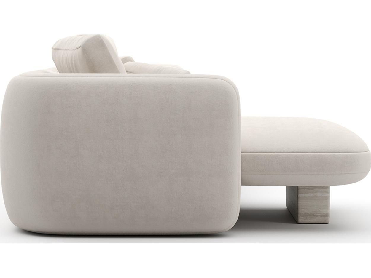 Caracole Overlap White Upholstered Sectional Sofa