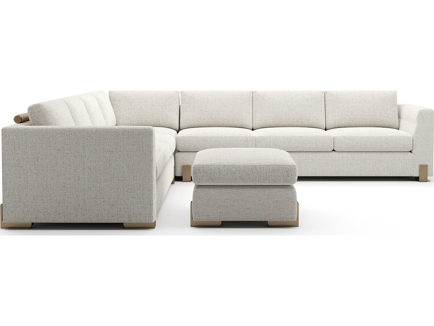 Caracole Counter Balance Cream Upholstered Sectional Sofa