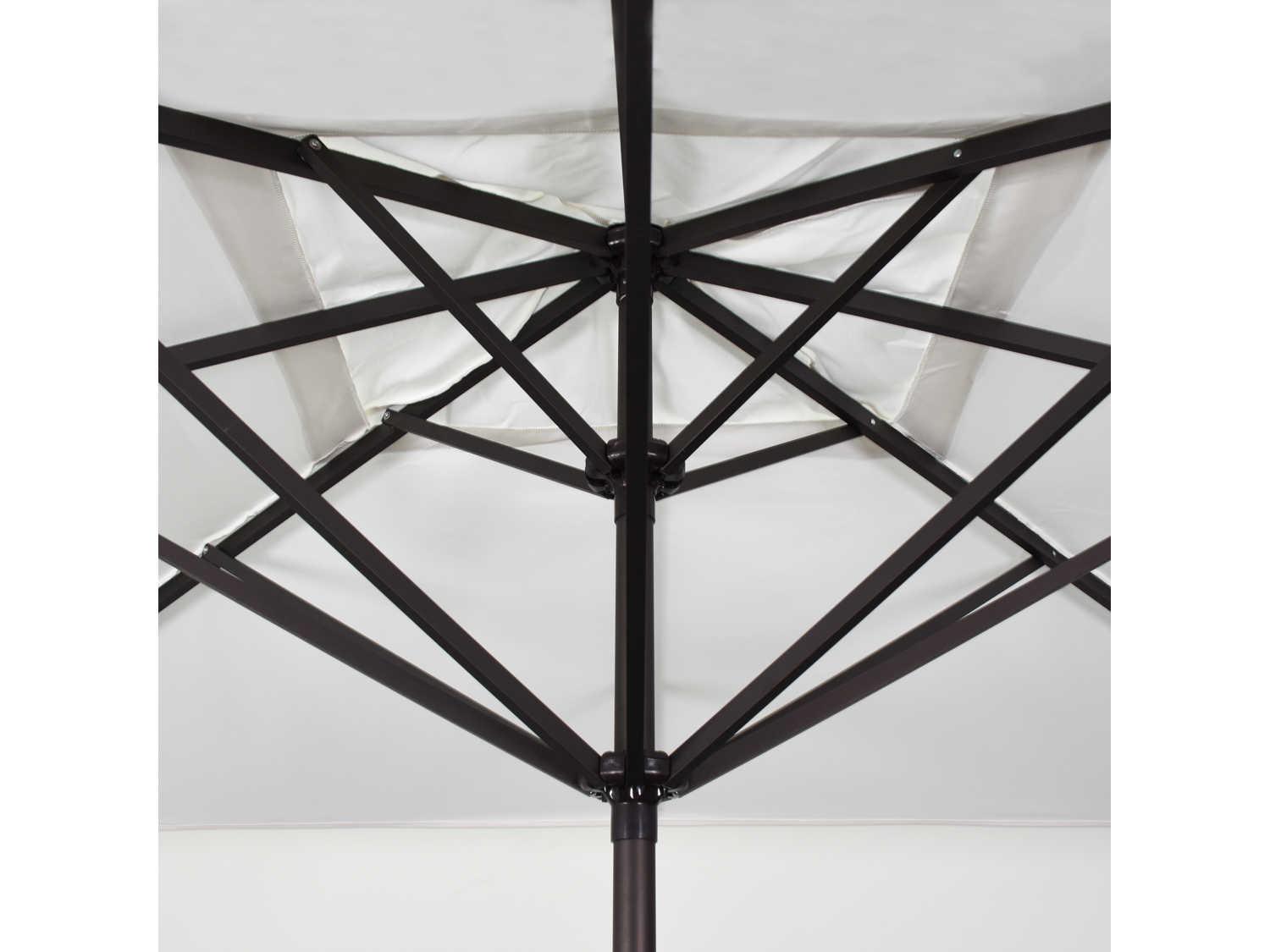 California Patio Umbrella Quick Ship Tahoe Series 11 Foot Rectangular Market Aluminum Patio Umbrella with Crank Lift System