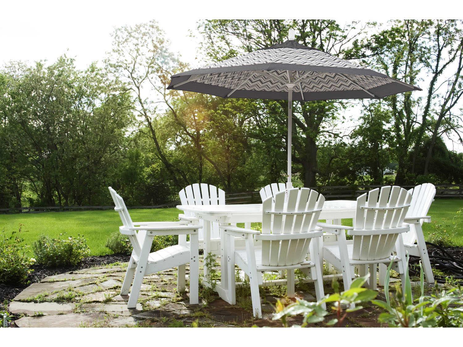 California Outdoor Umbrella Quick Ship Golden State Series 11 Foot Octagon Market Aluminum Outdoor Umbrella with Crank Lift System