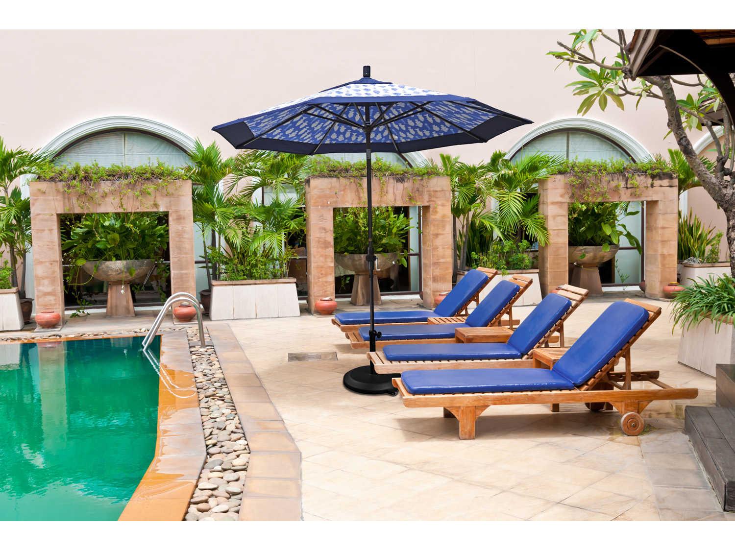 California Outdoor Umbrella Quick Ship Golden State Series 11 Foot Octagon Market Aluminum Outdoor Umbrella with Crank Lift System