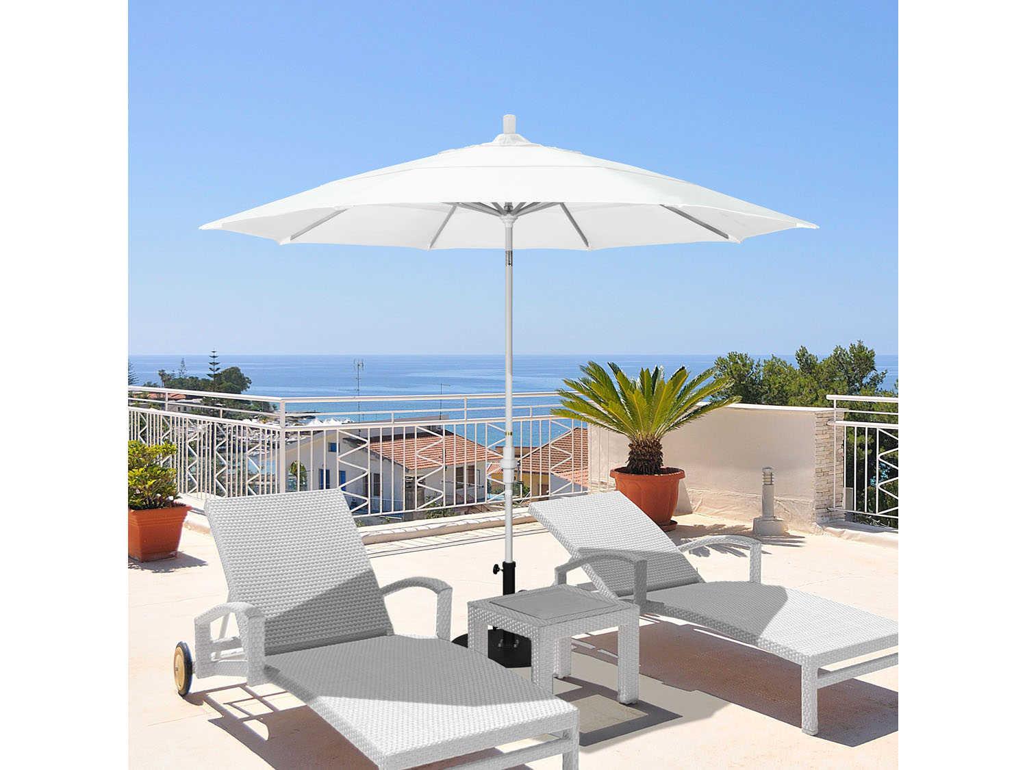 California Outdoor Umbrella Quick Ship Golden State Series 11 Foot Octagon Market Aluminum Outdoor Umbrella with Crank Lift System