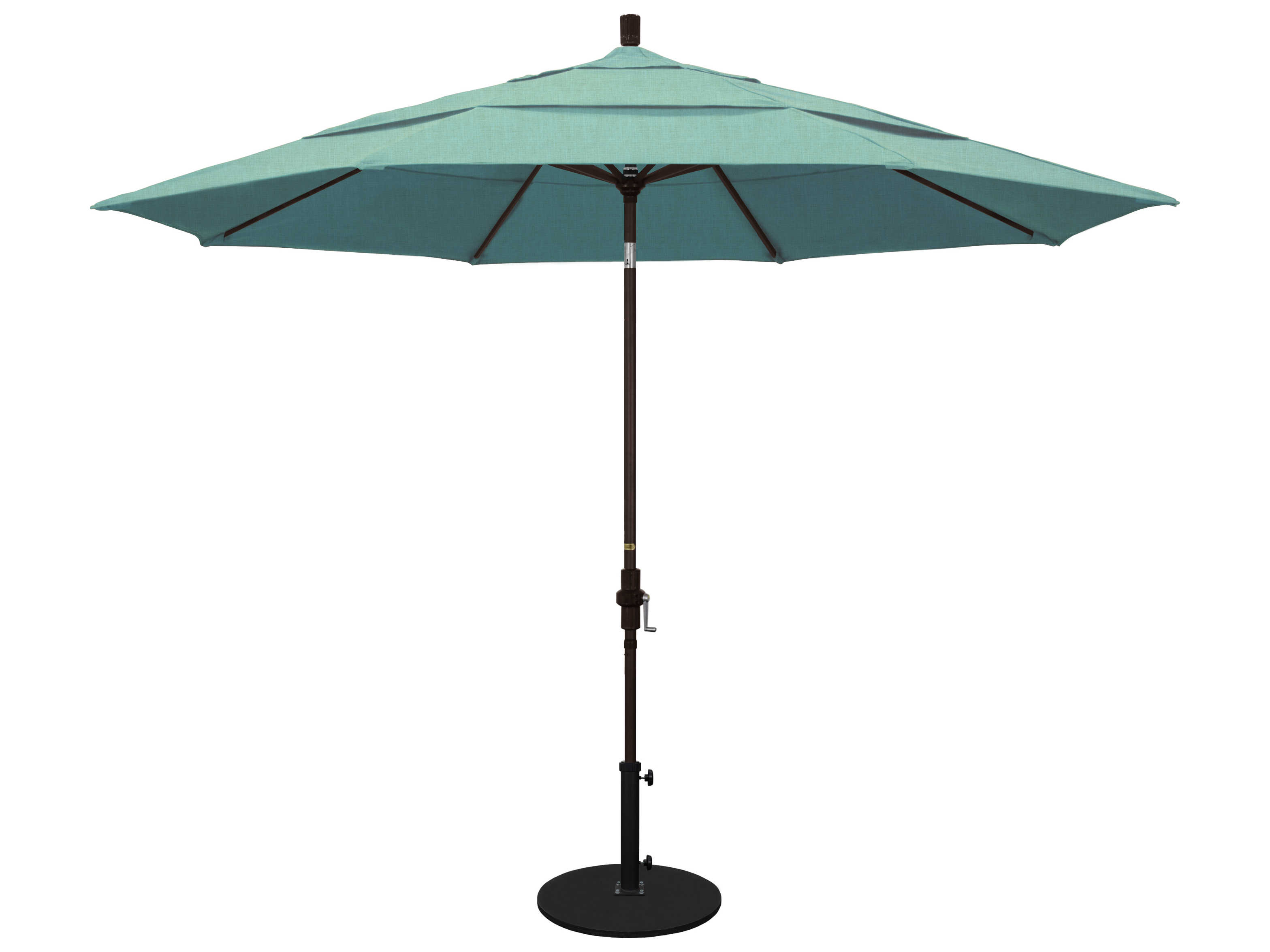 California Outdoor Patio Umbrella Custom Golden State Series 11 Foot Octagon Market Aluminum Outdoor Patio Umbrella with Crank Lift System