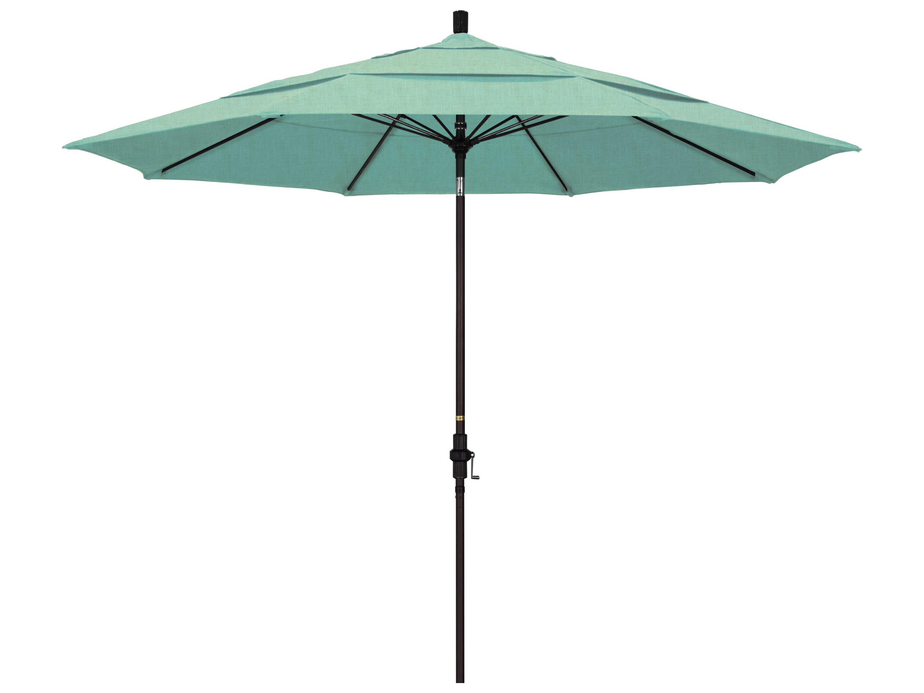 California Outdoor Patio Umbrella Quick Ship Sun Master Series 11 Foot Octagon Market Aluminum Outdoor Patio Umbrella with Crank Lift System
