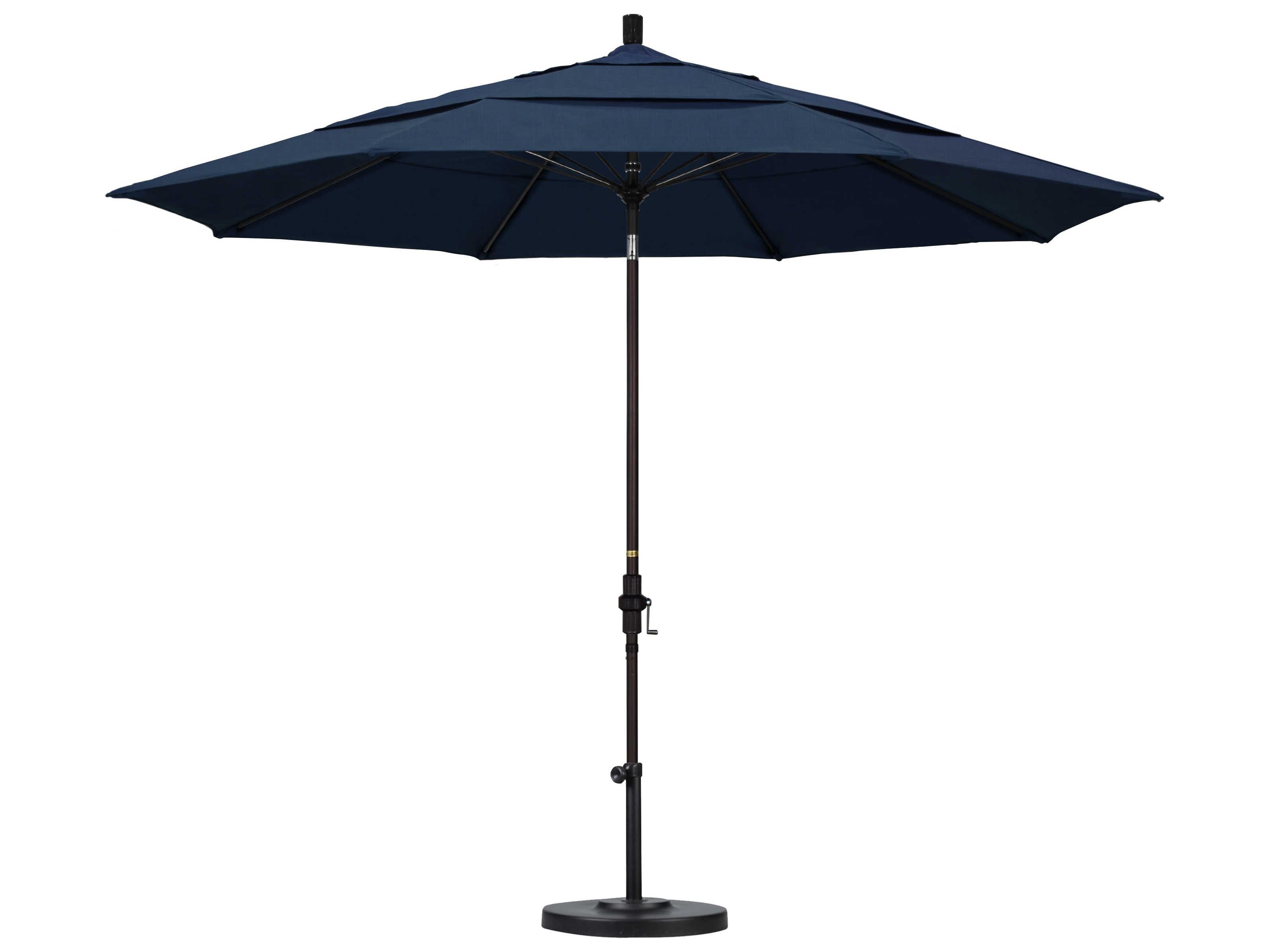 California Outdoor Patio Umbrella Quick Ship Sun Master Series 11 Foot Octagon Market Aluminum Outdoor Patio Umbrella with Crank Lift System