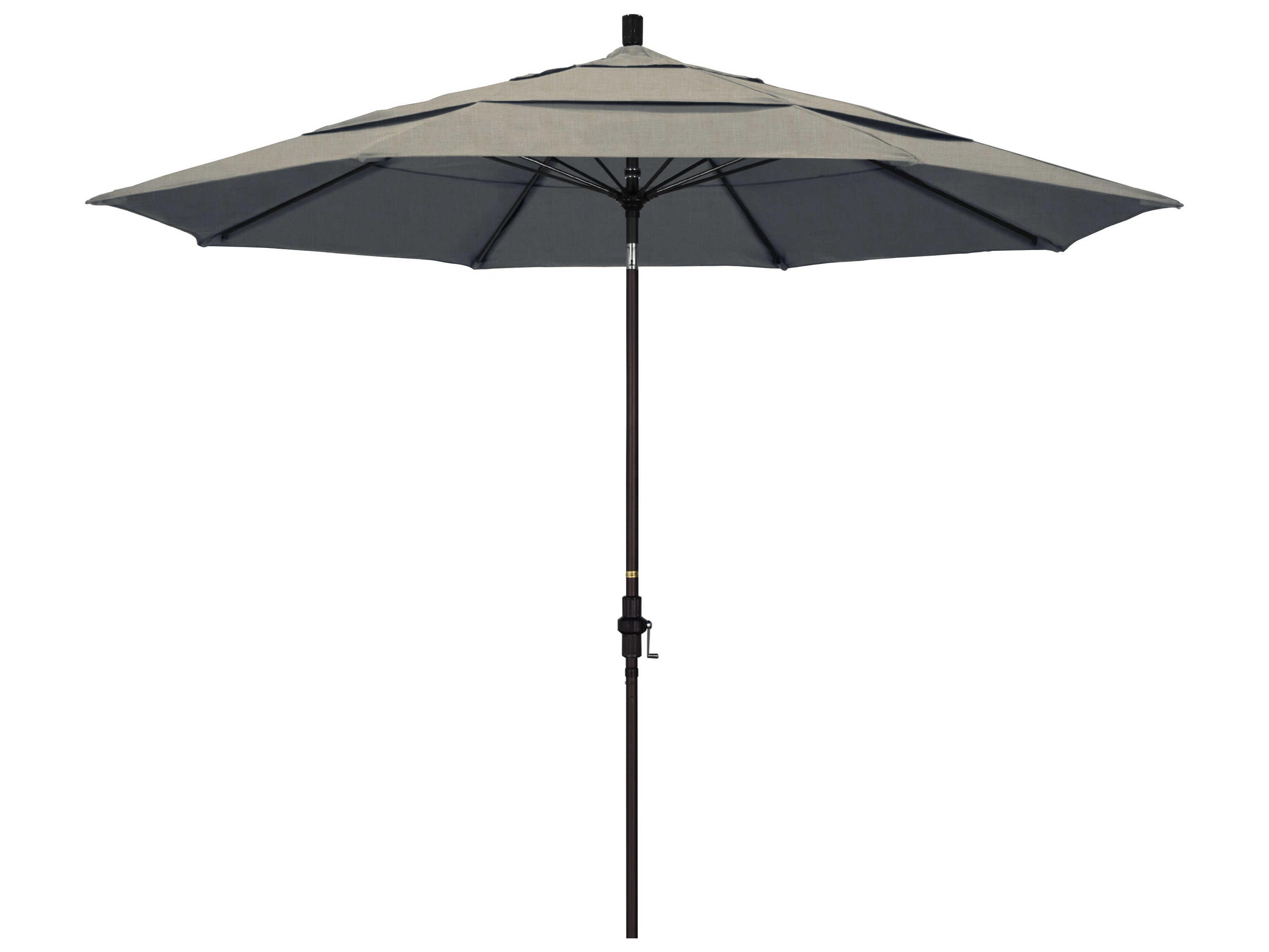 California Patio Umbrella Custom Sun Master Series 11 Foot Octagon Market Aluminum Patio Umbrella with Crank Lift System