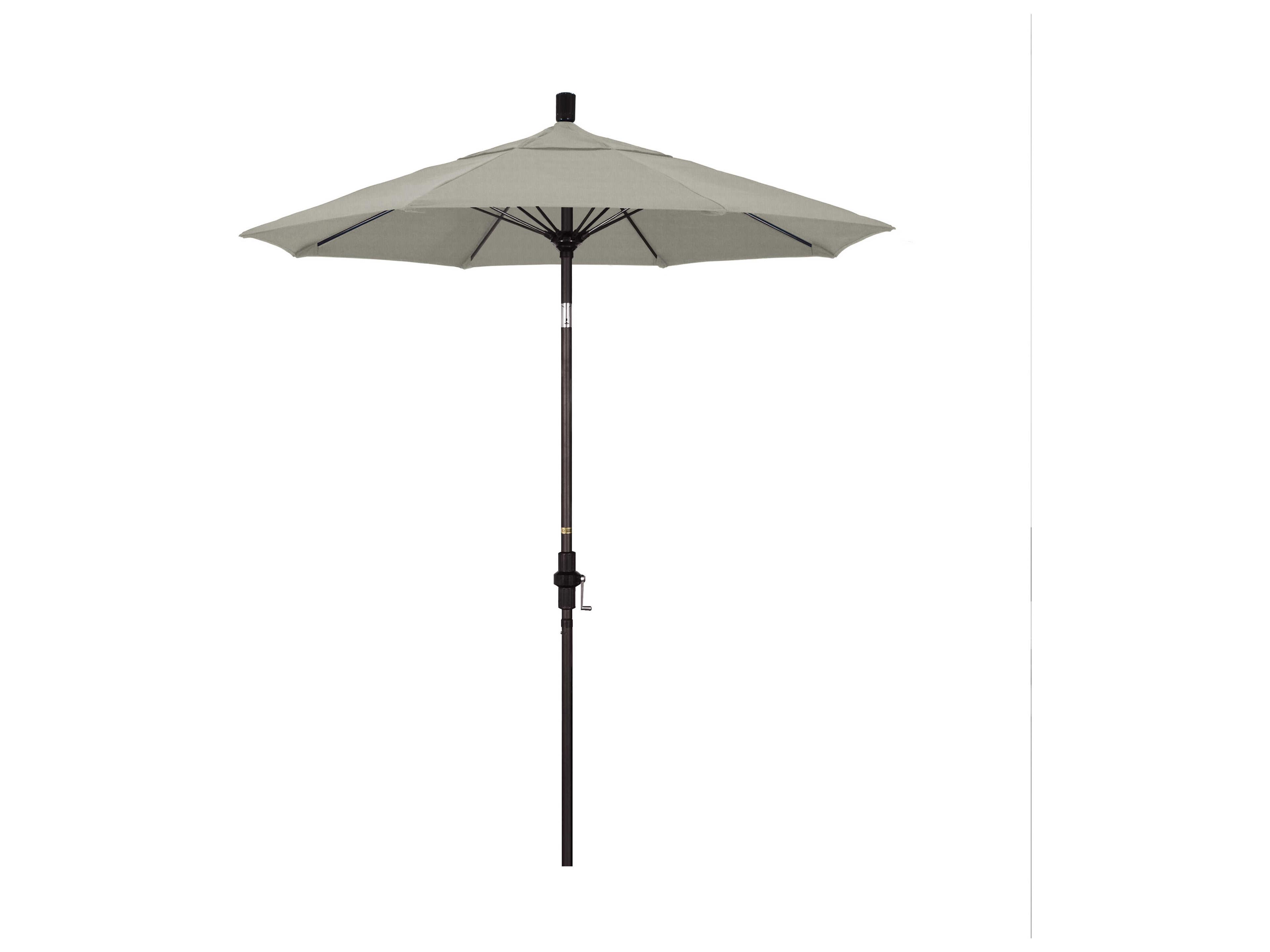 California Outdoor Patio Umbrella Custom Sun Master Series 7.5 Foot Octagon Market Aluminum Outdoor Patio Umbrella with Crank Lift System