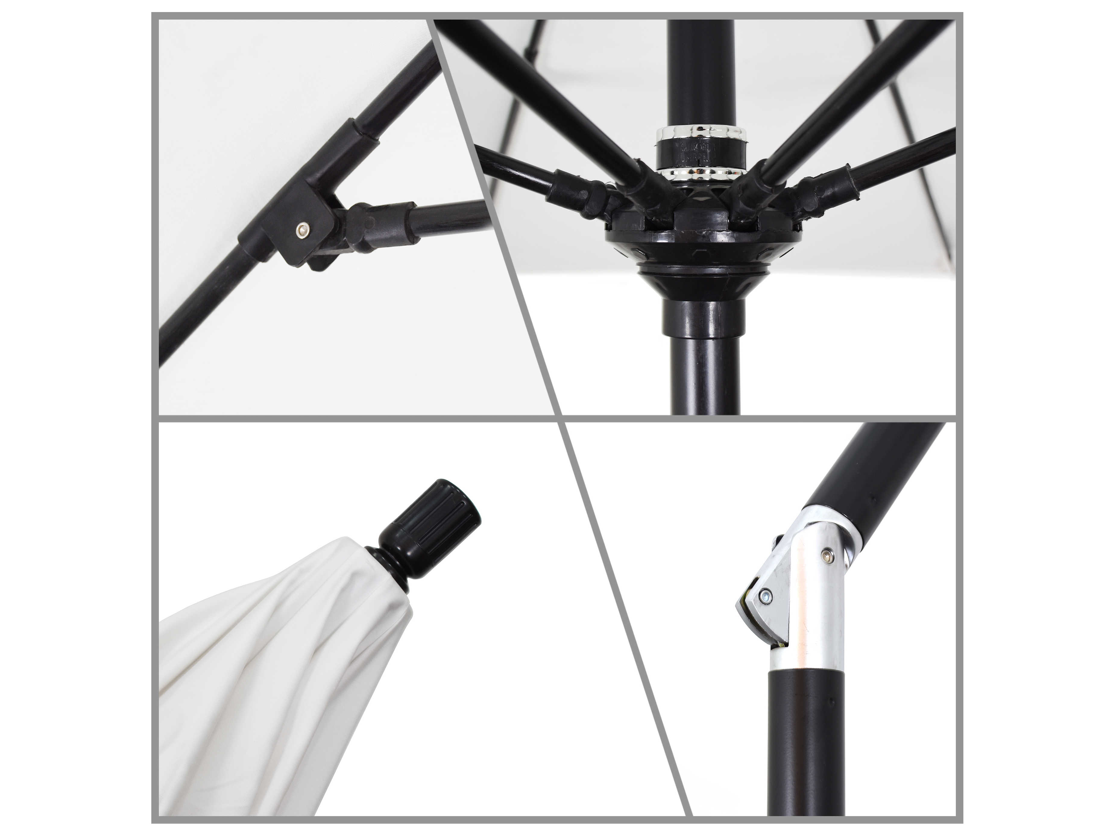 California Outdoor Umbrella Custom Sun Master Series 9 Foot Octagon Market Aluminum Outdoor Umbrella with Crank Lift System