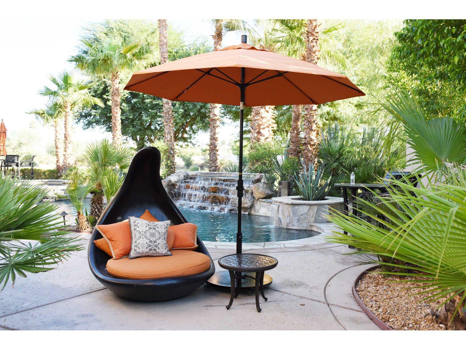 California Outdoor Umbrella Custom Sun Master Series 9 Foot Octagon Market Aluminum Outdoor Umbrella with Crank Lift System