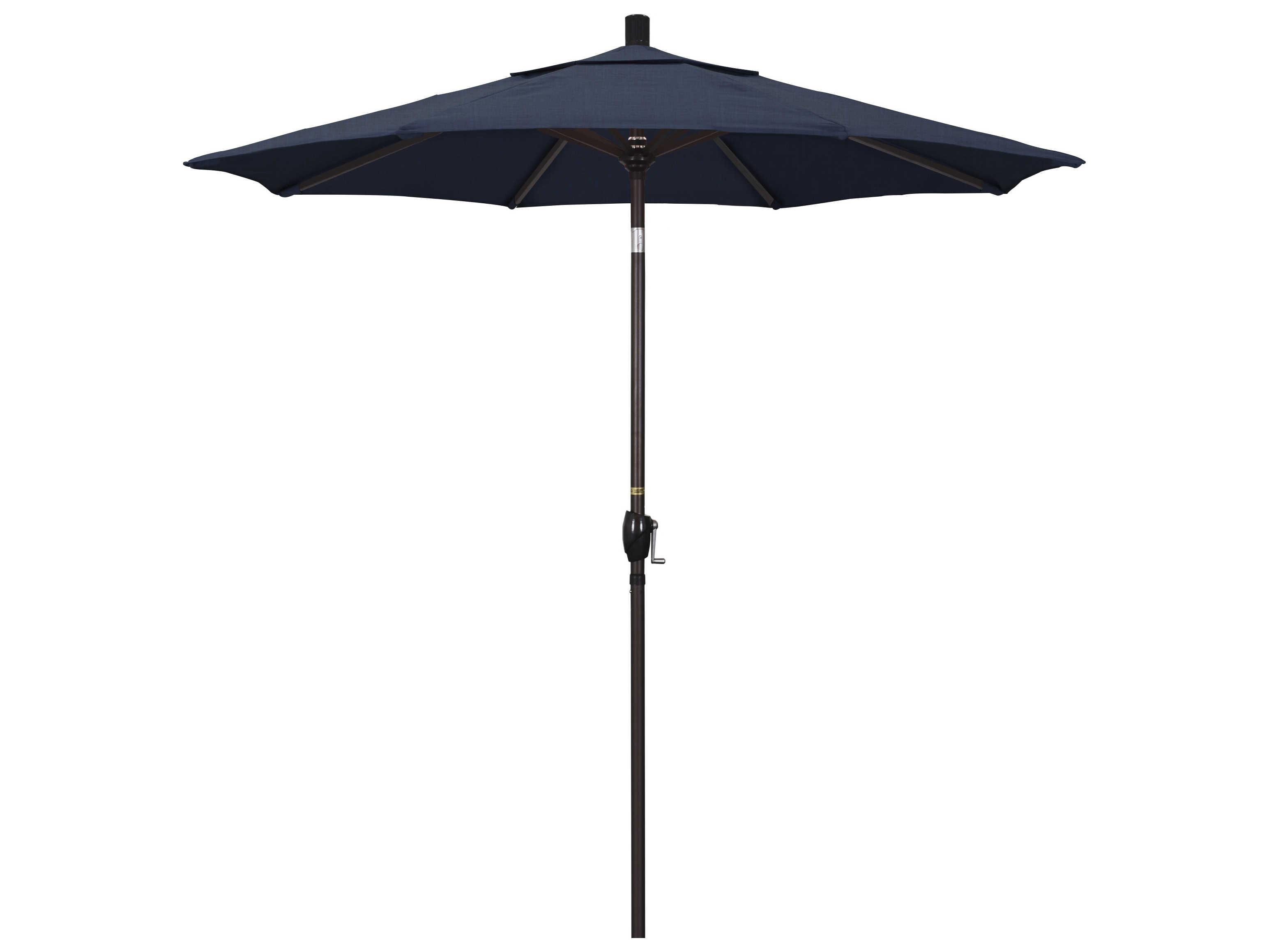 California Outdoor Patio Umbrella Custom Pacific Trail Series 7.5 Foot Octagon Market Aluminum Outdoor Patio Umbrella with Crank Lift System