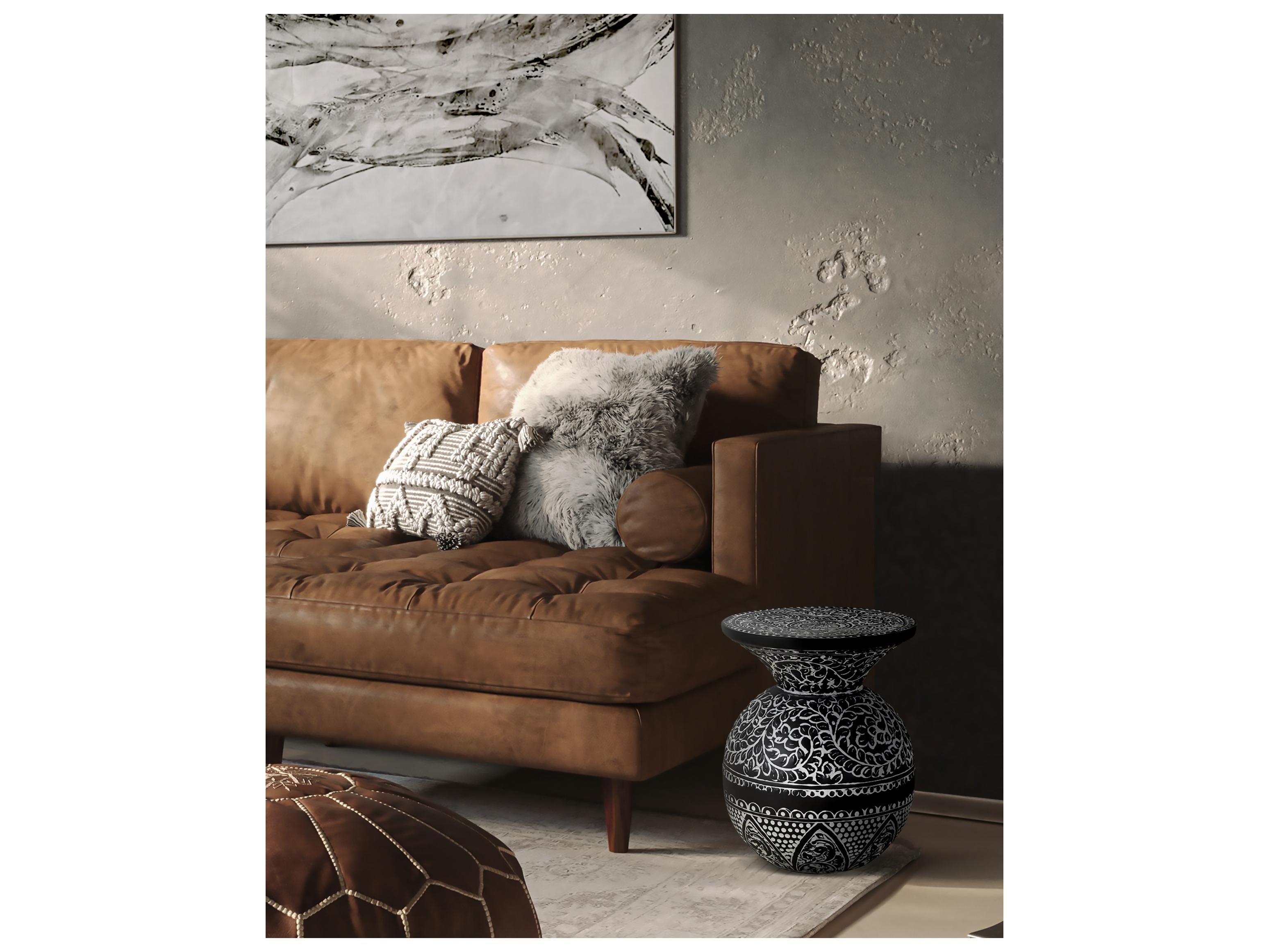 Canarm Navi Round Metal End Table