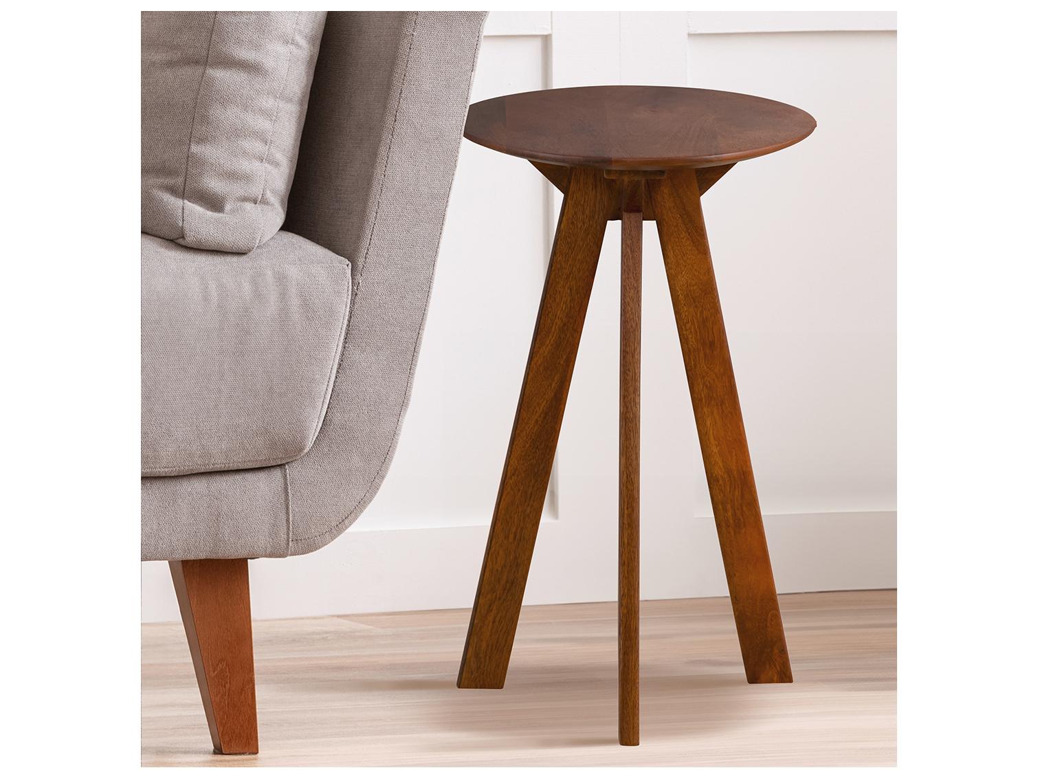 Canarm Charlie Round Wood End Table